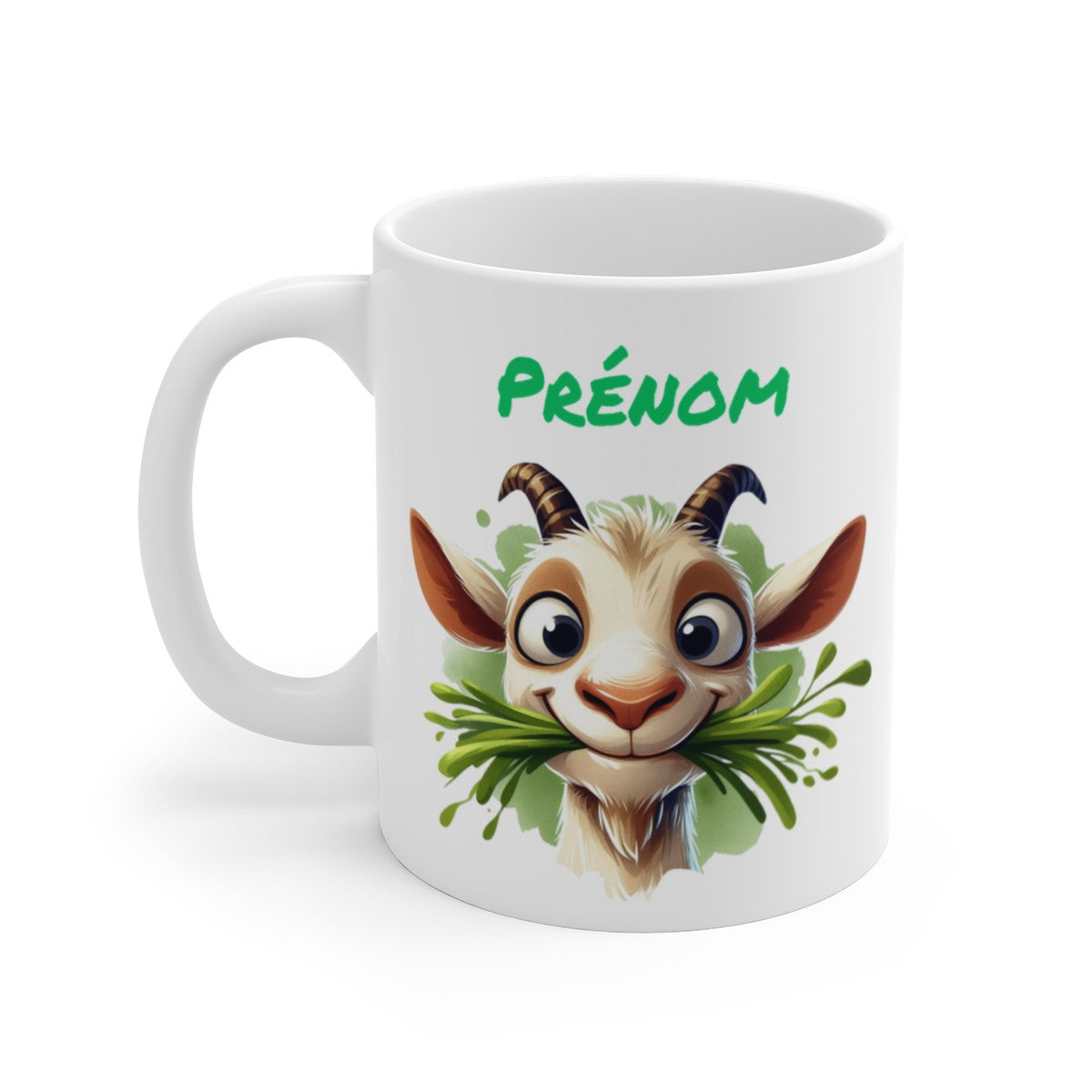Mug Chèvre Rigolote Personnalisable Prénom – Tasse Humour Animal 11oz