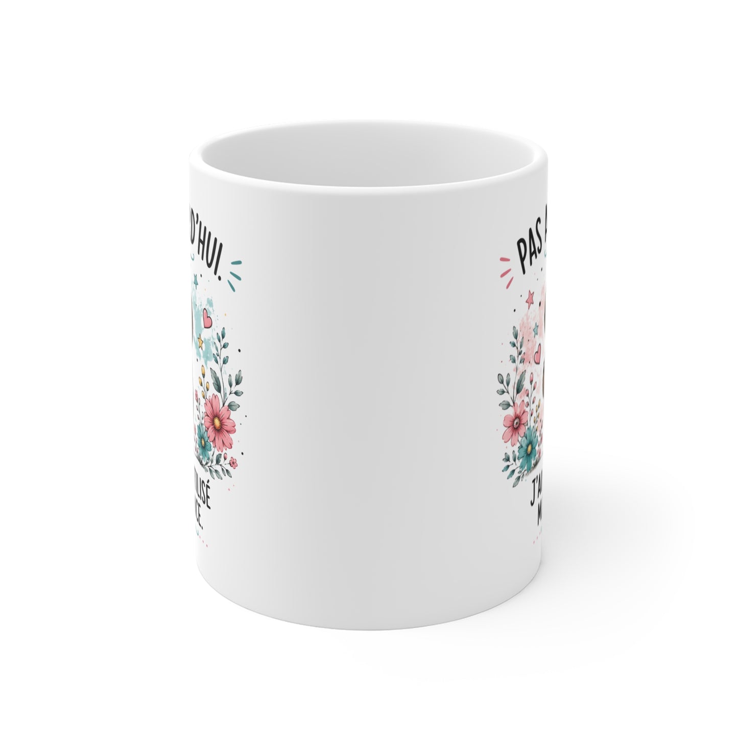 Tasse Pas Aujourd’hui J’Ai Déjà Utilisé Ma Patience – Mug Humour Paresseux – Cadeau Drôle Homme Femme 325 ml