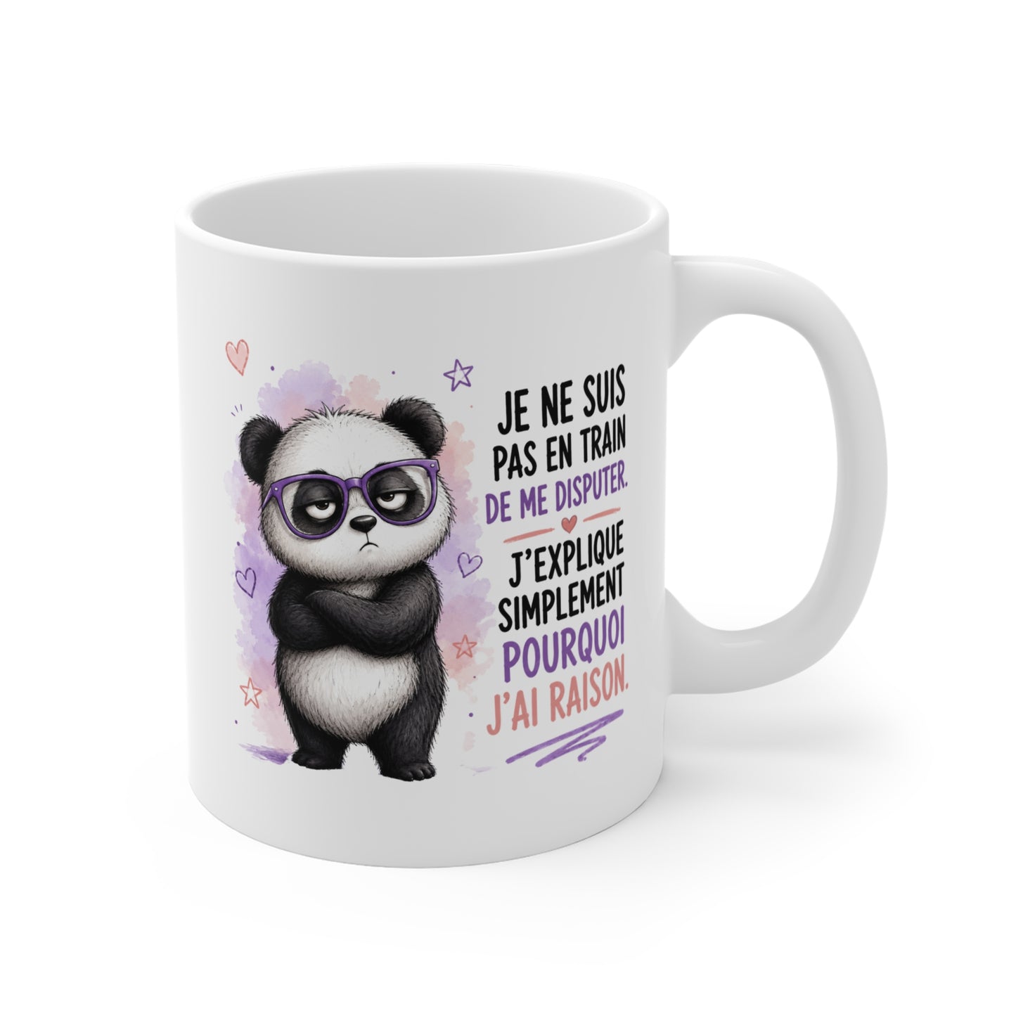 Tasse Je Ne Suis Pas En Train de Me Disputer – Mug Humour Panda – Cadeau Drôle Homme Femme 325 ml