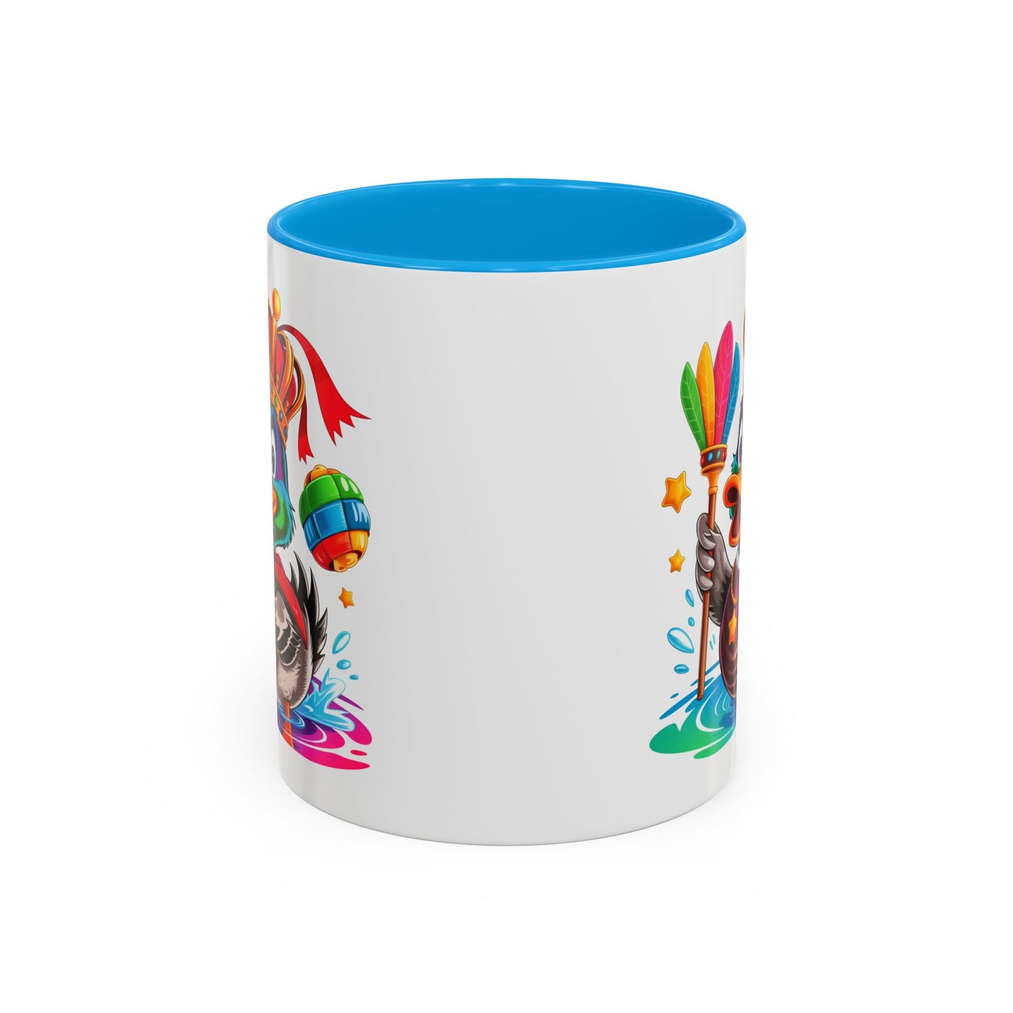 Mug Canard Roi Kawaii avec Couronne et Sceptre – Tasse Colorée et Originale Cadeau Amoureux des Animaux – Céramique 325ml