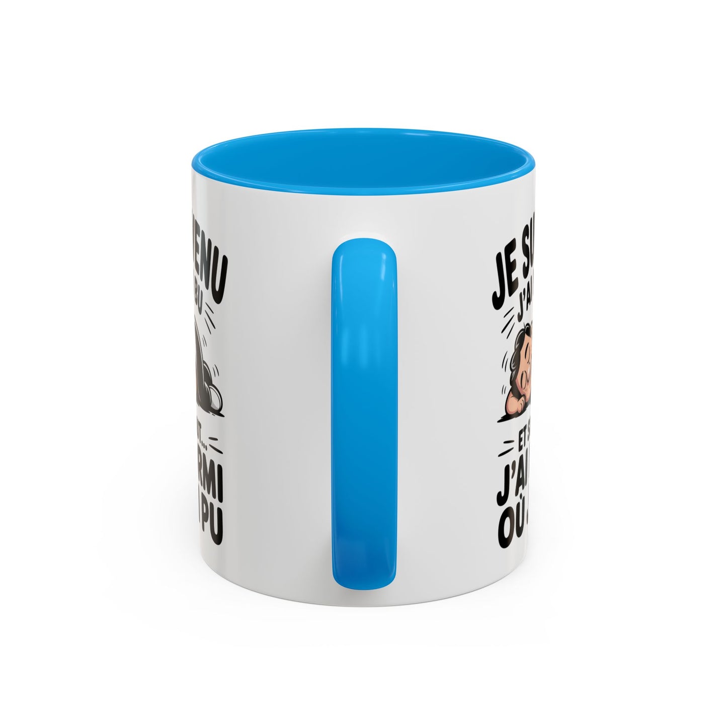 Mug Citation Humoristique – Tasse Humour Dormir Fainéant Fun – Cadeau Original Drôle – Céramique 325ml Noir Bleu Rouge