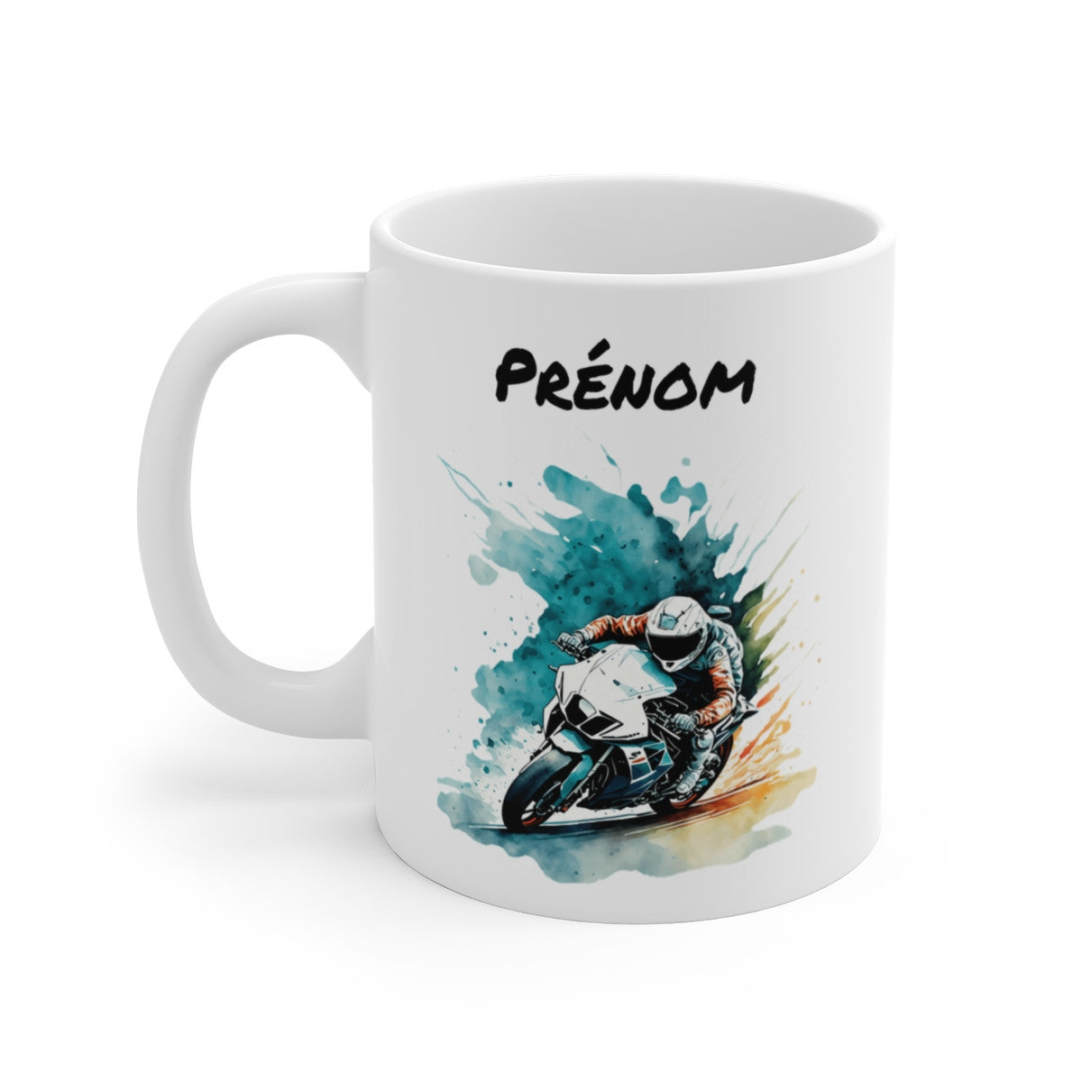Mug Moto Sport – Motard Racing – Design Aquarelle Personnalisé