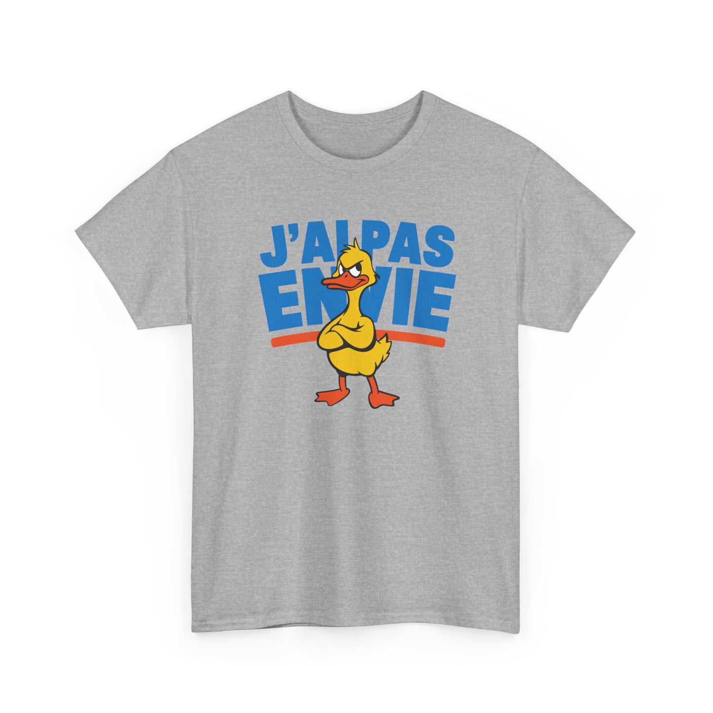T-Shirt Humour J’ai Pas Envie – Tee Shirt Drôle Canard Blasé Mauvaise Humeur Sarcastique Citation Fun Cadeau Collègue Travail Homme Femme