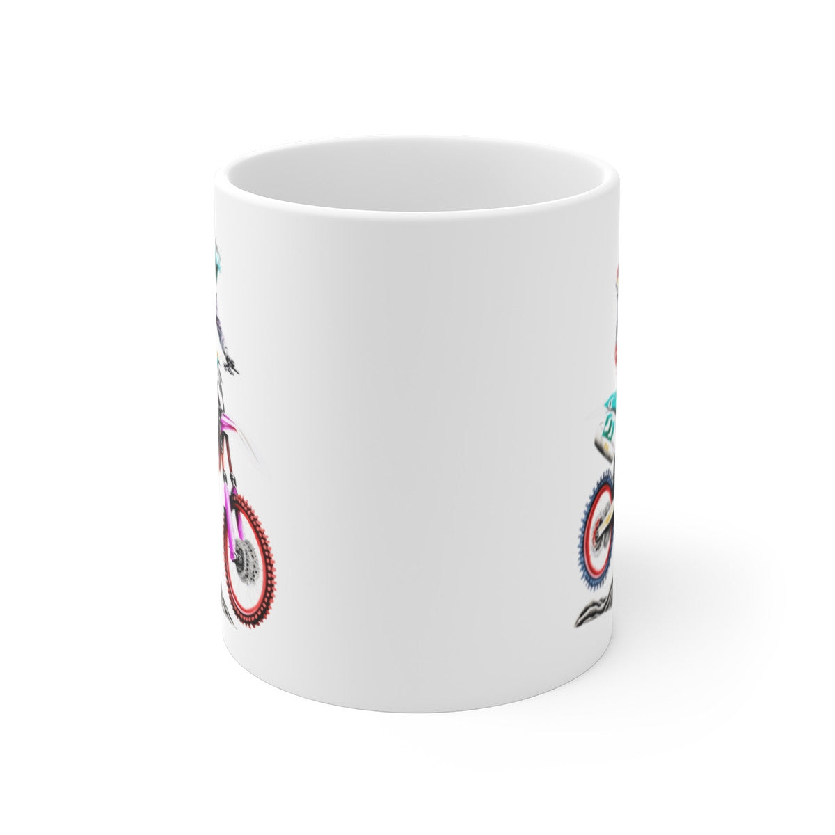 Mug Motocross Freestyle – Saut de Moto – Design Pilote Stylisé Numéro 9 – Tasse Rider Offroad