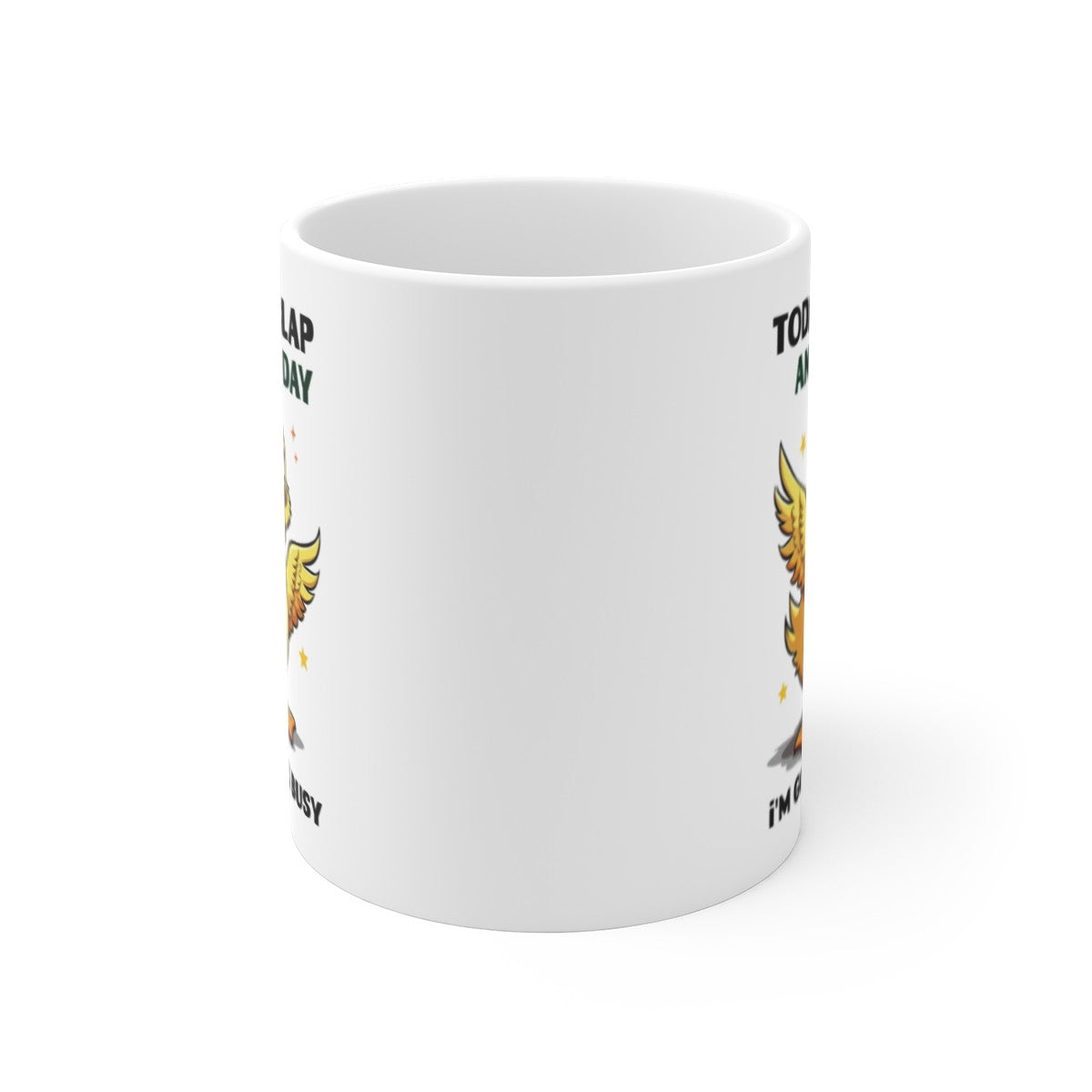 Mug Humour Colérique – “An Idiot Day” – Canard Cartoon Furax Jaune et Déjanté