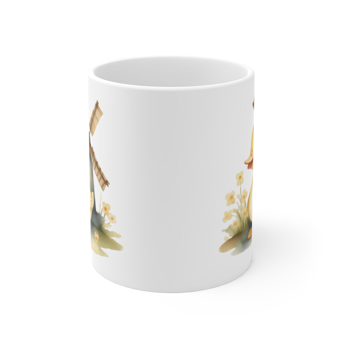 Mug Caneton Moulin – “Petit Canard Champêtre” – Illustration Aquarelle Douce et Bucolique