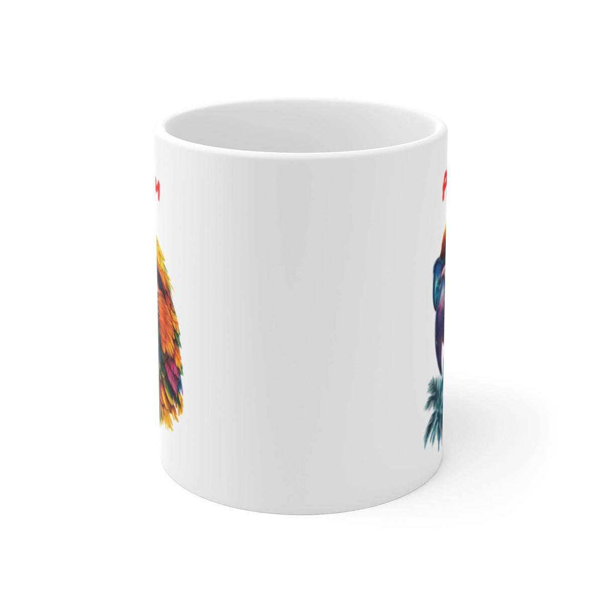 Mug Perroquet Stylé – “Prénom Personnalisé” – Oiseau Cool avec Lunettes de Soleil