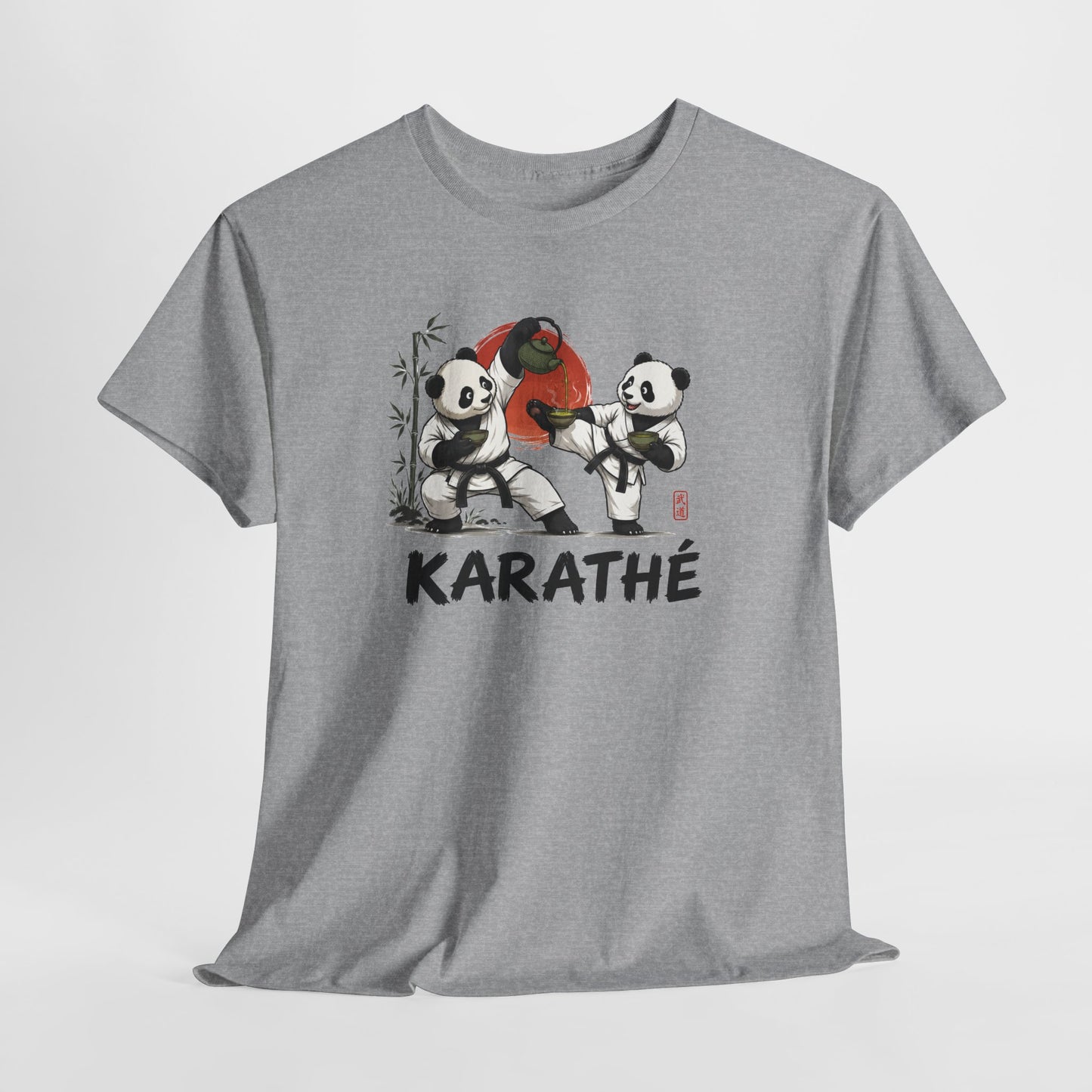Tee Shirt Homme et Femme Panda Karaté Arts Martiaux Thé Humour Japonais Combat Sportif Original Cadeau