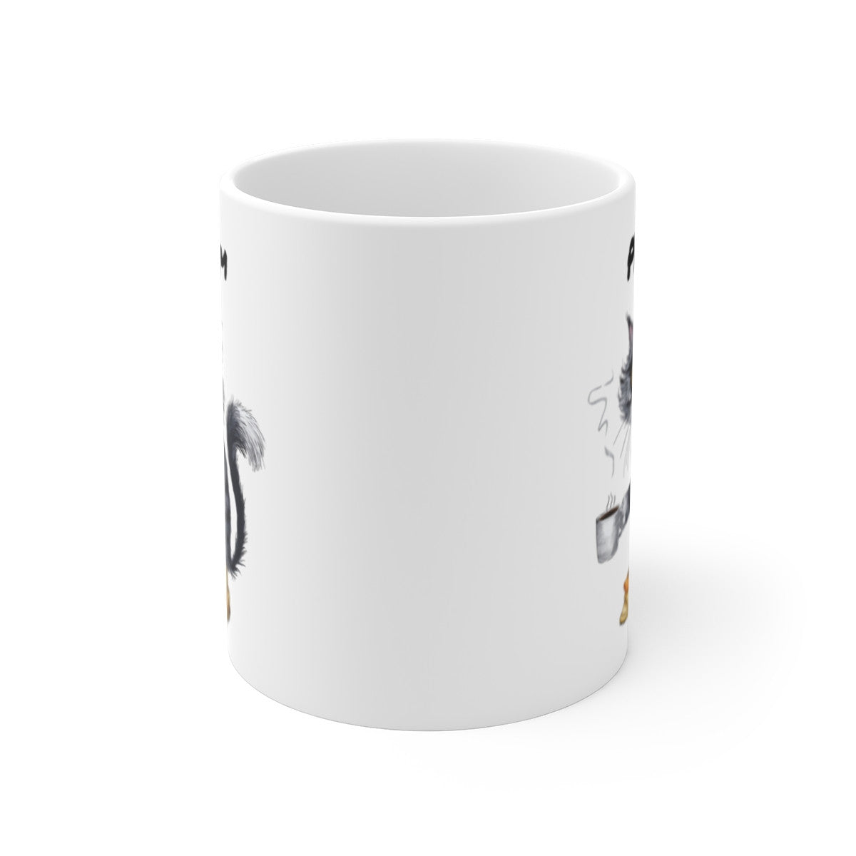 Mug Chat Fatigué Personnalisé – “Trop Tôt Pour Parler” – Design Humour Matin & Café