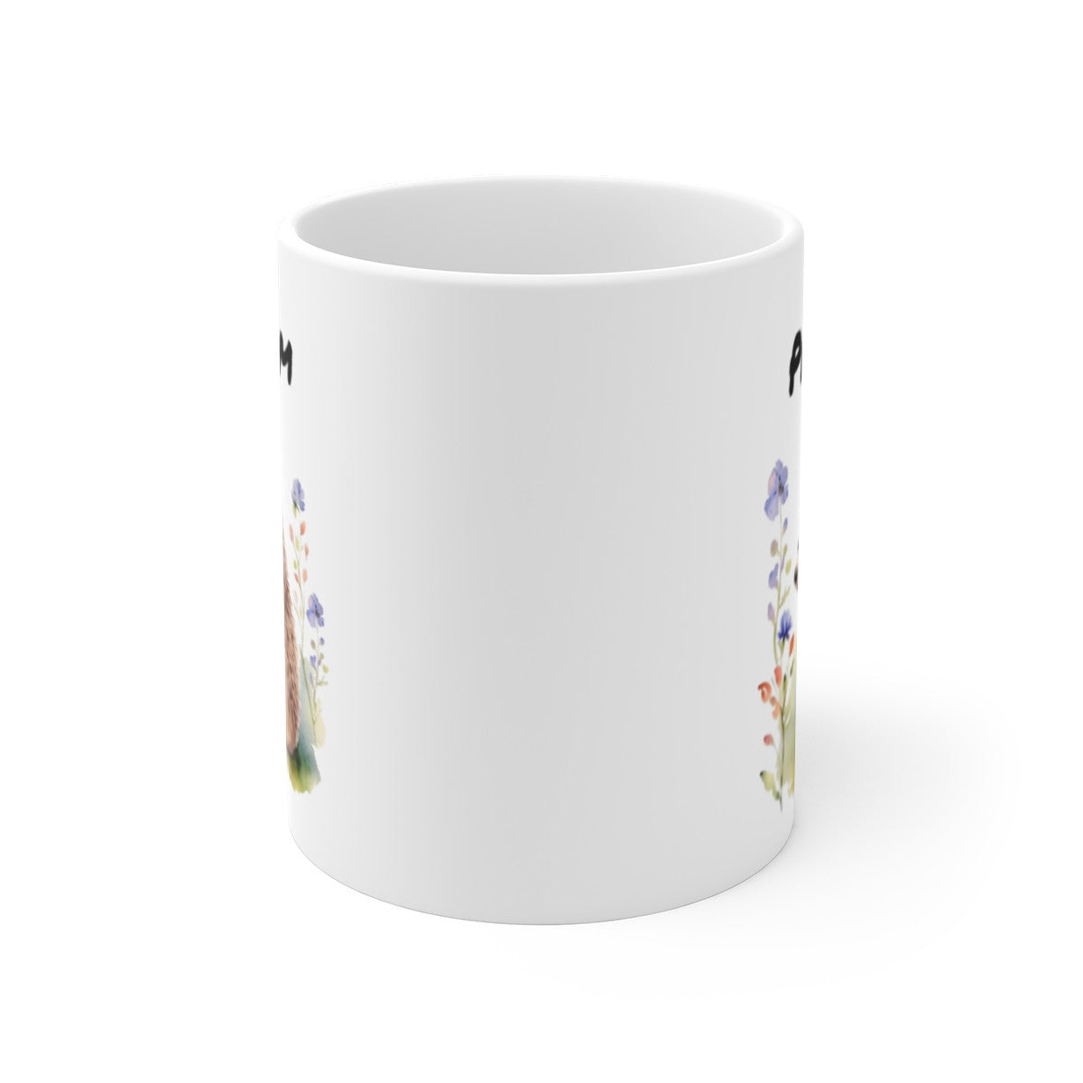 Mug Hérisson Personnalisable – “Hérisson Champêtre avec Prénom” – Aquarelle Douce et Nature