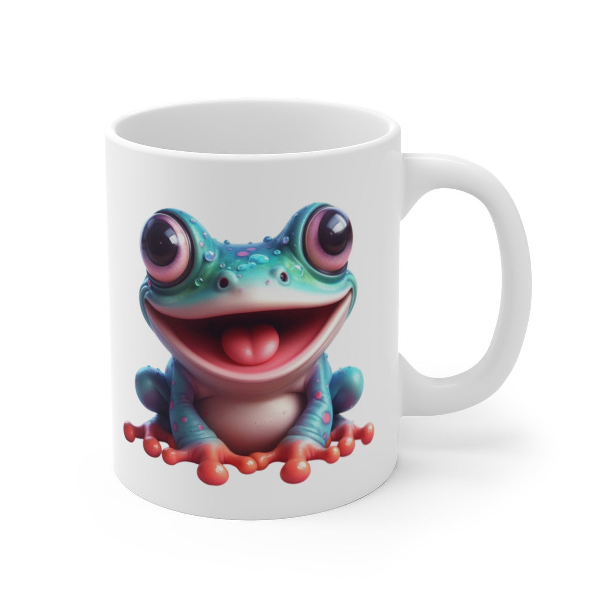 Mug Grenouille Mignonne et Colorée – Illustration Fun 3D – Tasse Rigolote et Lumineuse