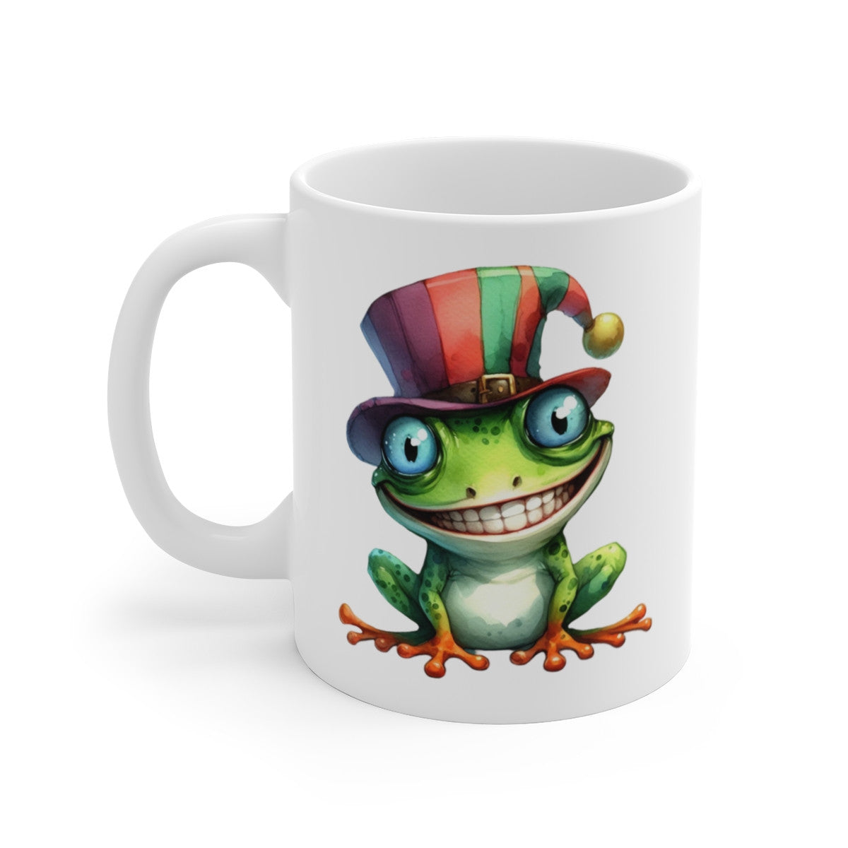 Tasse Grenouille Rigolote Chapeau – Mug Humour Aquarelle Drôle Cadeau Original 325ml