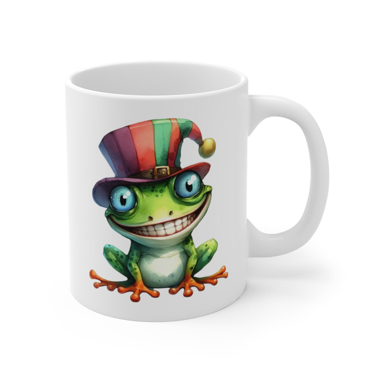 Tasse Grenouille Rigolote Chapeau – Mug Humour Aquarelle Drôle Cadeau Original 325ml