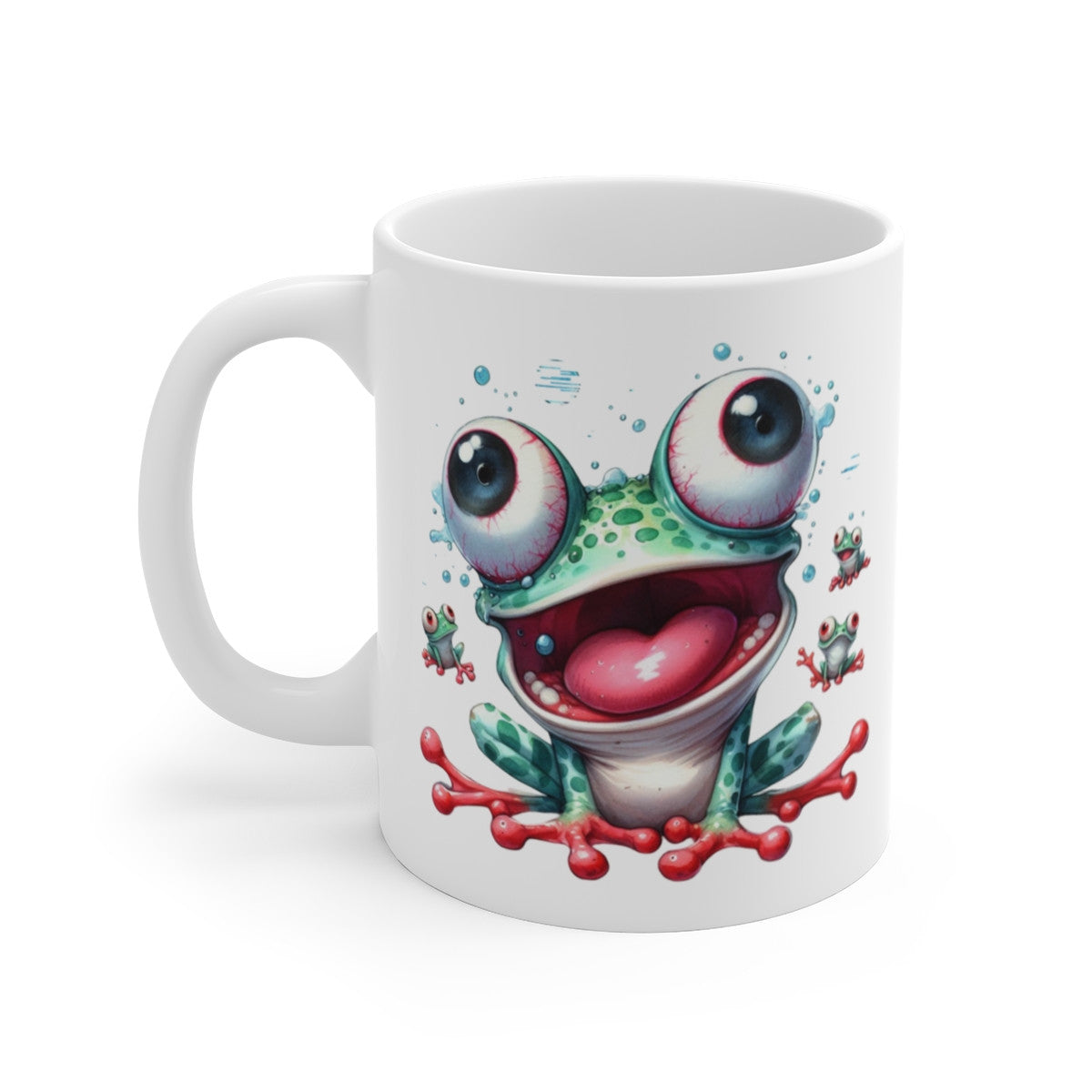 Tasse Grenouille Folle Aquarelle – Mug Rigolo Délire Cartoon Cadeau Drôle 325ml