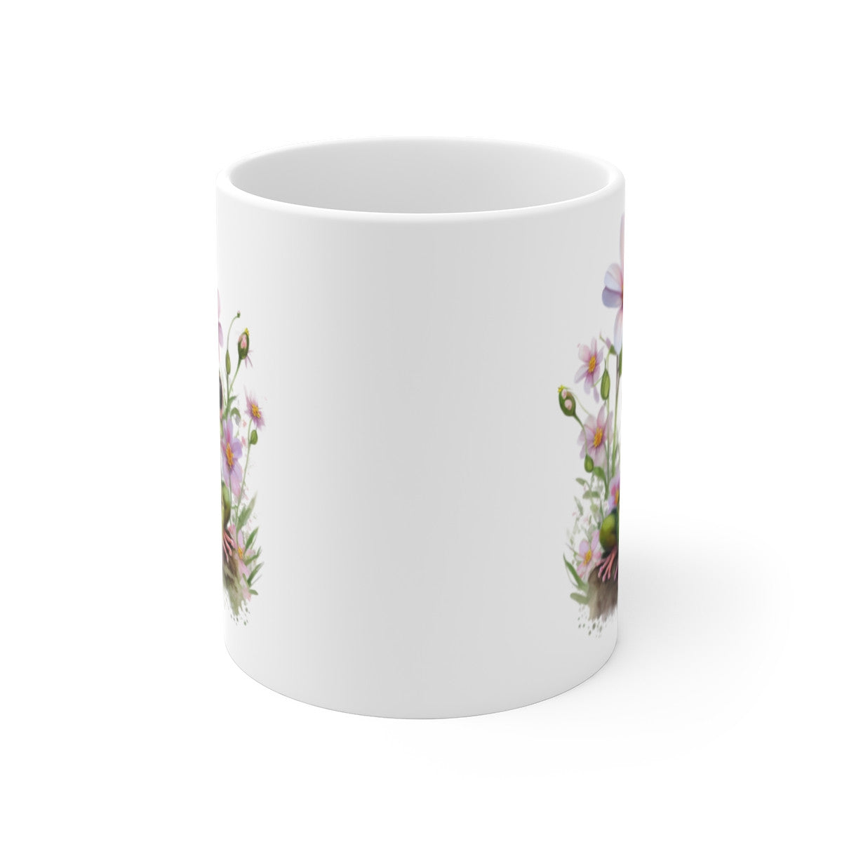 Mug Grenouille Fleurie – Illustration Aquarelle Poétique – Tasse Nature Douce et Déco Florale