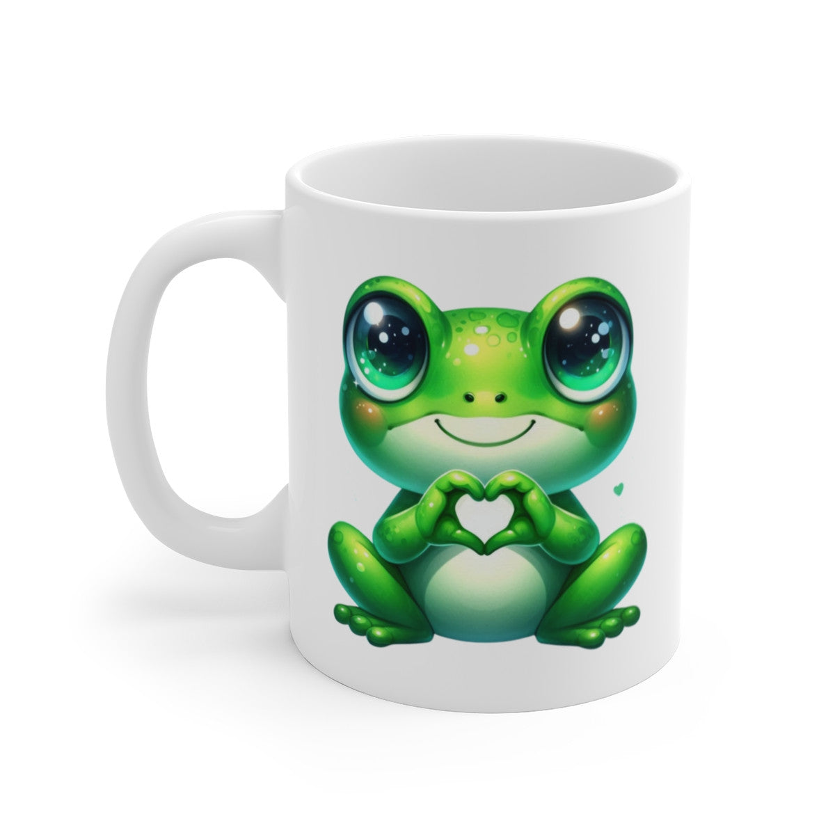 Tasse Grenouille Cœur Mignonne – Mug Aquarelle Amour Cadeau Tendre Kawaii 325ml