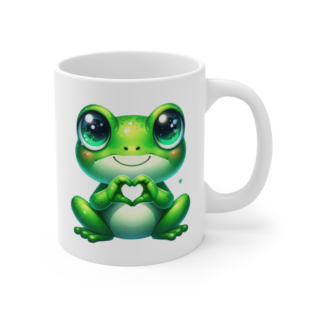 Tasse Grenouille Cœur Mignonne – Mug Aquarelle Amour Cadeau Tendre Kawaii 325ml