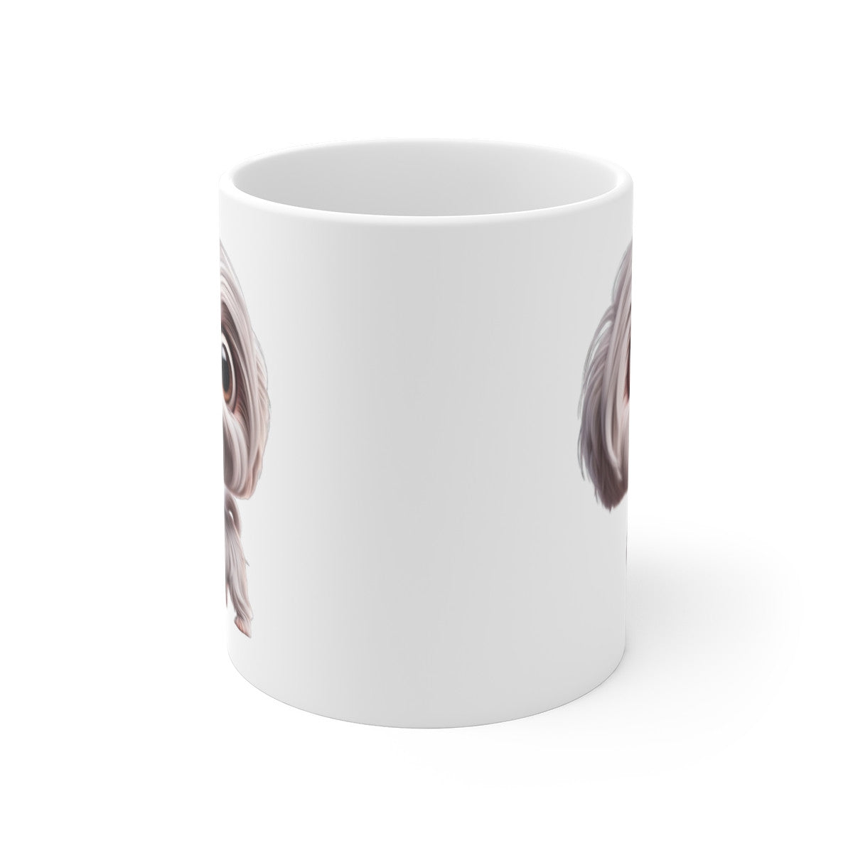 Mug Bichon Maltais Mignon – Illustration Cartoon Aquarelle – Tasse Chien Blanc Adorable