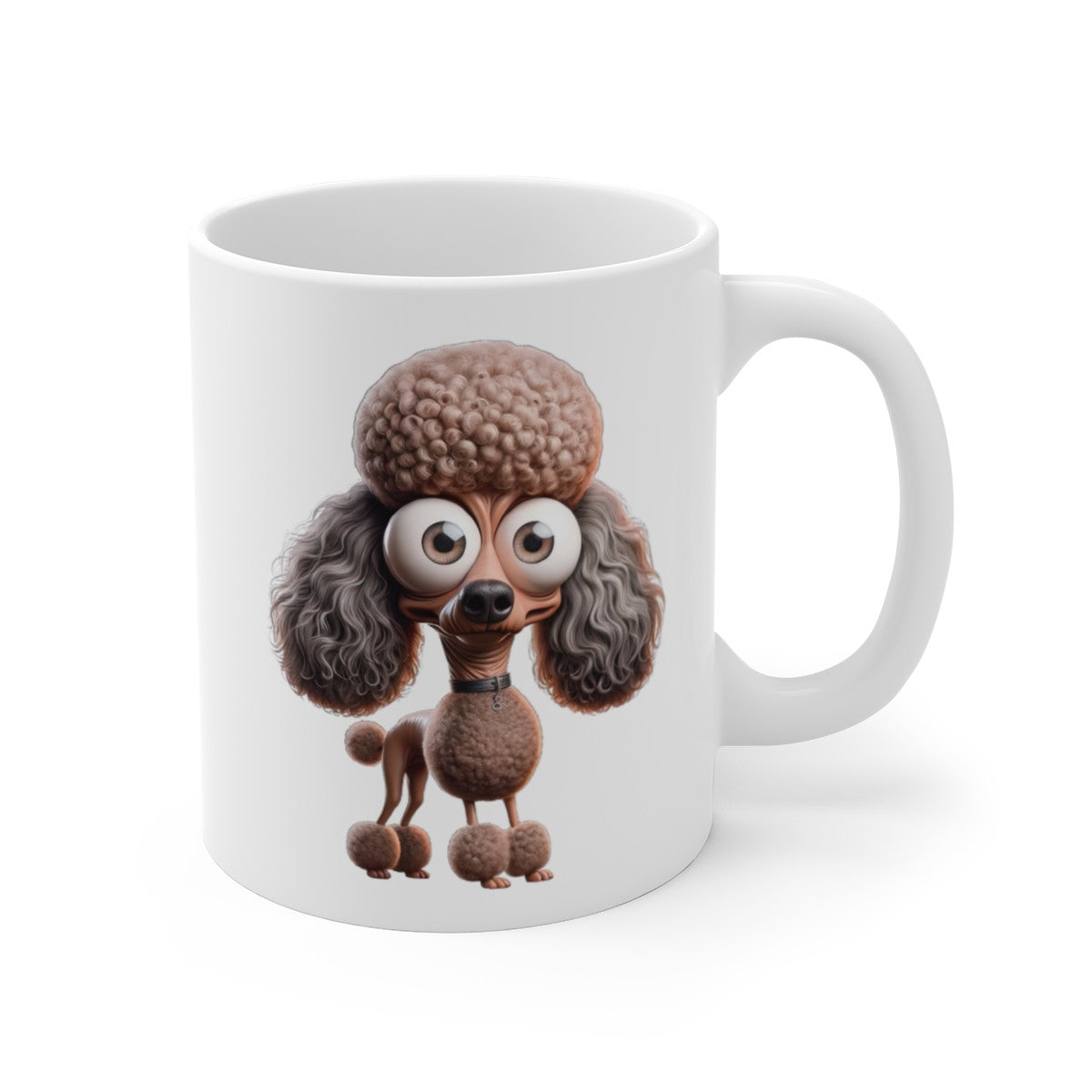 Mug Caniche Marrant – Illustration Cartoon Aquarelle – Tasse Chien Stylé et Original