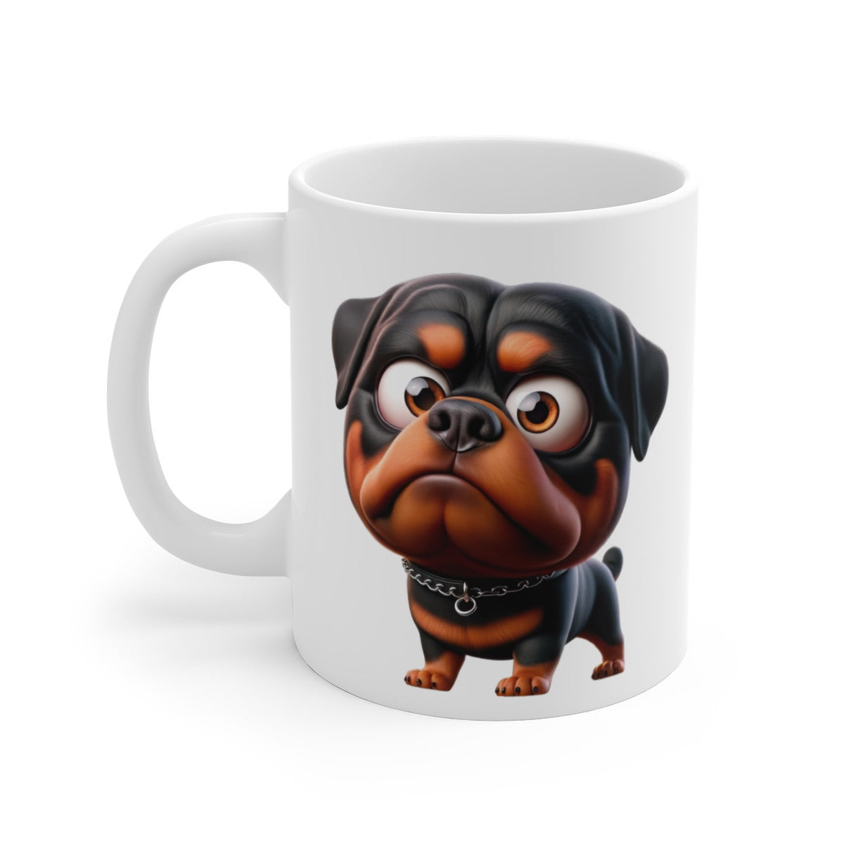 Tasse Chien Rottweiler Mignon – Mug Cartoon Rottweiler Rigolo Cadeau Fan de Dog 325ml