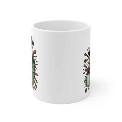 Mug Grenouille Sorcière Halloween 325ml – Tasse Céramique Drôle avec Café – Cadeau Original Fête d’Halloween