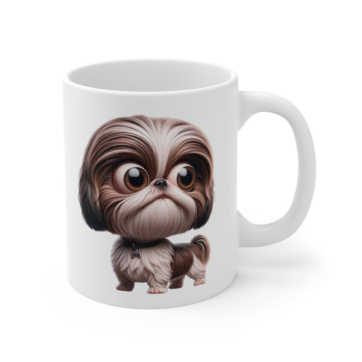 Tasse Chien Shih Tzu Mignon – Mug Cartoon Chiot Poil Long Cadeau Fan Animaux 325ml