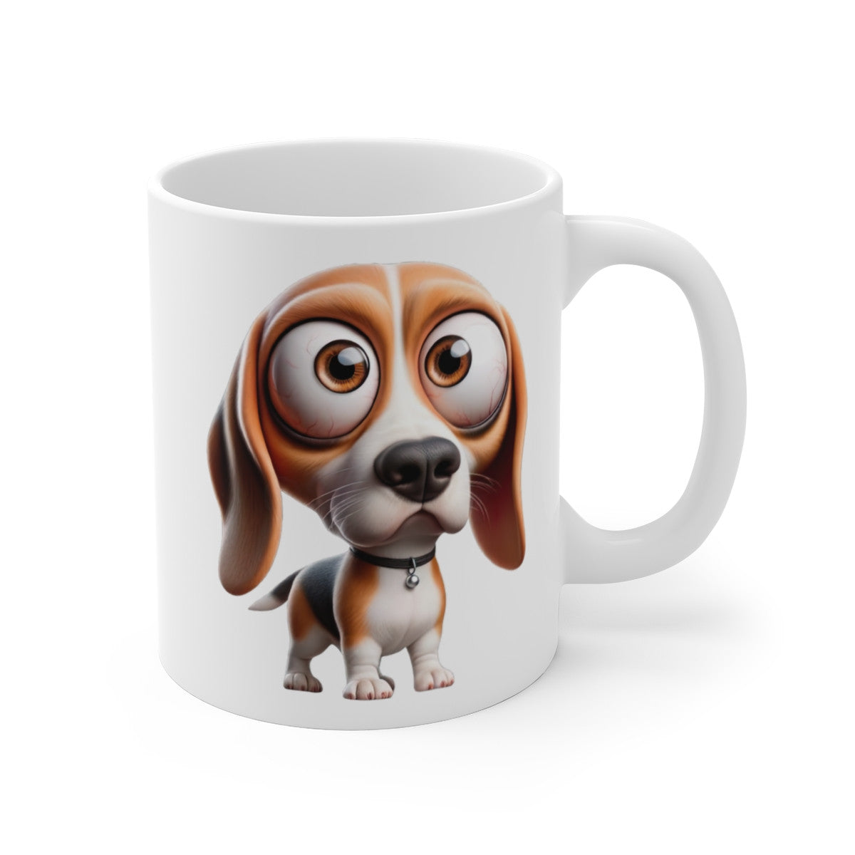 Tasse Chien Beagle Mignon – Mug Cartoon Beagle Tricolore Rigolo Cadeau Chiot 325ml