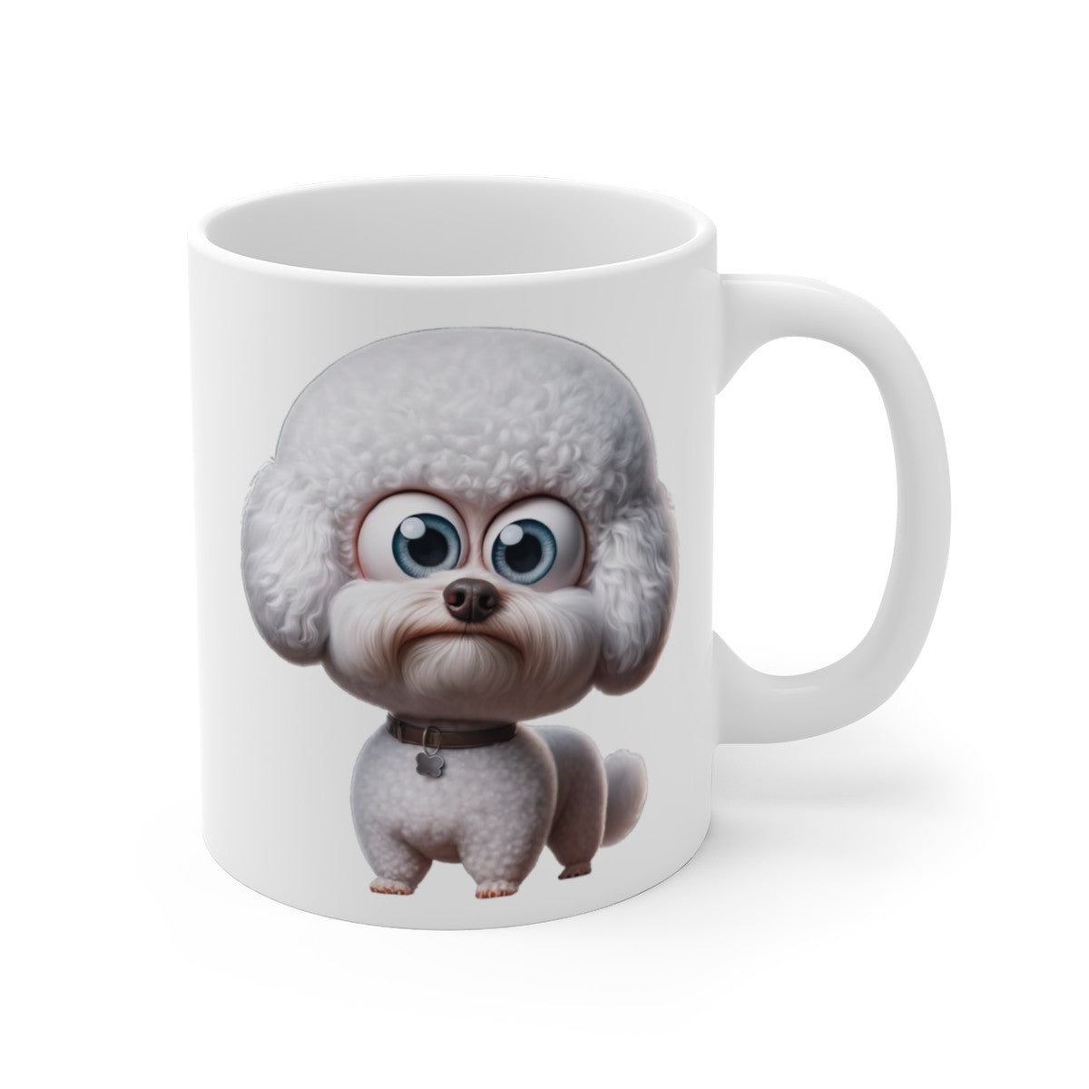 Tasse Chien Bichon Frisé Mignon – Mug Cartoon Chiot Bouclé Blanc Cadeau Fan de Pet 325ml