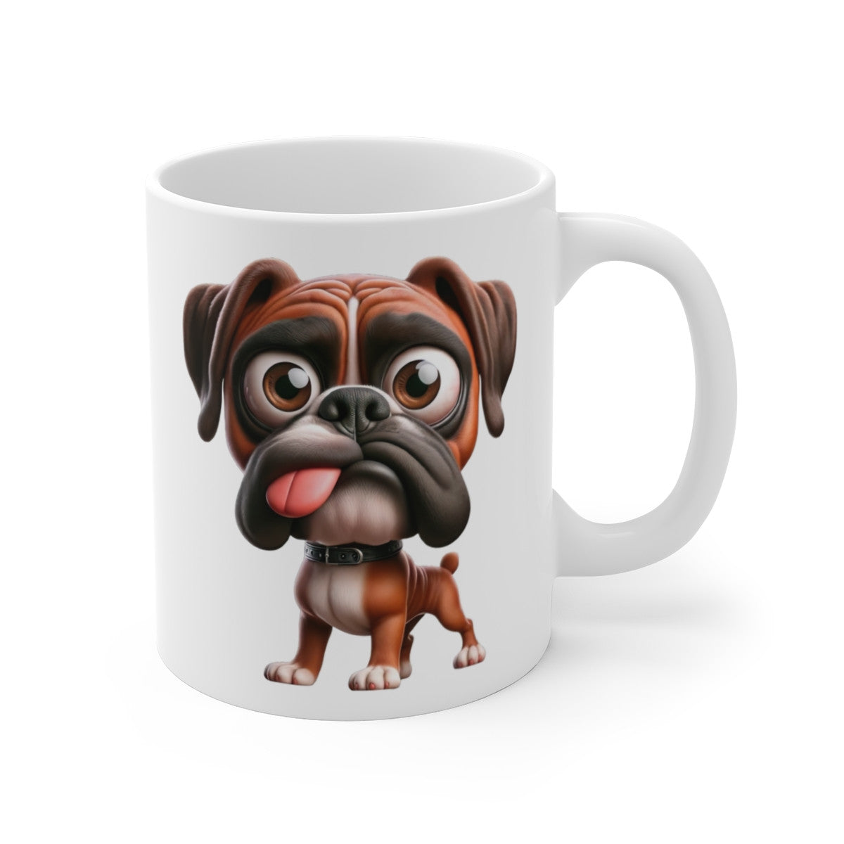 Tasse Chien Boxer Mignon – Mug Cartoon Chiot Expressif Rigolo Cadeau Fan de Dog 325ml