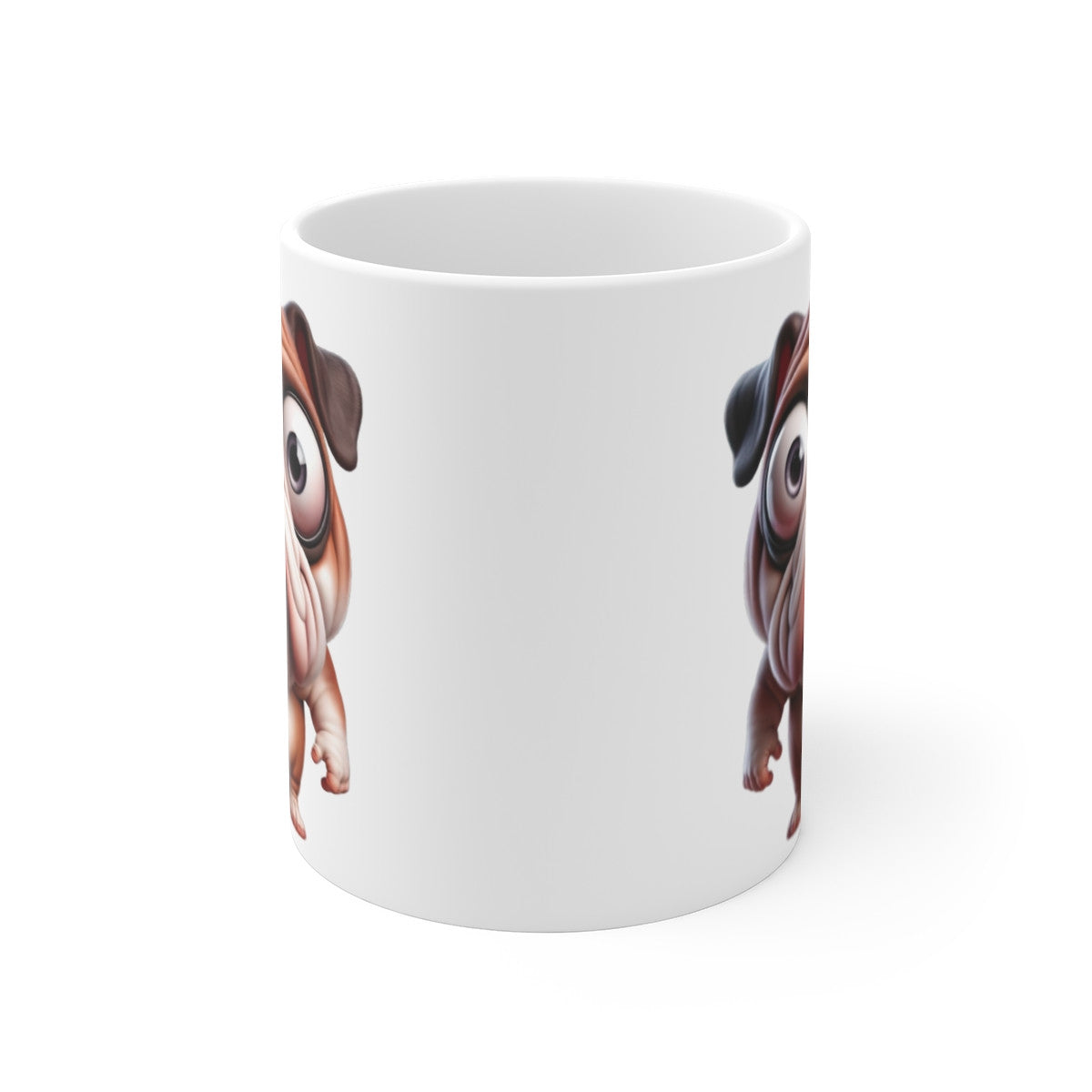 Tasse Chien Bouledogue Anglais Mignon – Mug Cartoon Chiot Rigolo Cadeau Fan de Dog 325ml