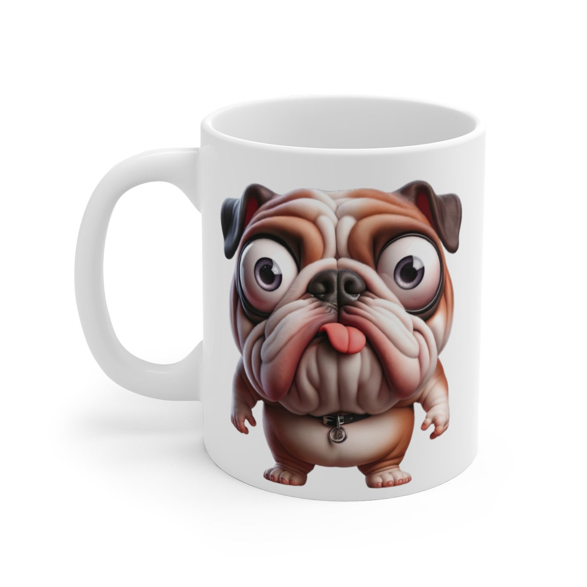 Tasse Chien Bouledogue Anglais Mignon – Mug Cartoon Chiot Rigolo Cadeau Fan de Dog 325ml