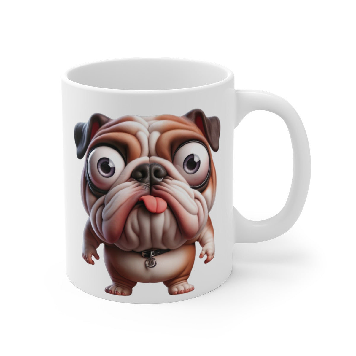Tasse Chien Bouledogue Anglais Mignon – Mug Cartoon Chiot Rigolo Cadeau Fan de Dog 325ml