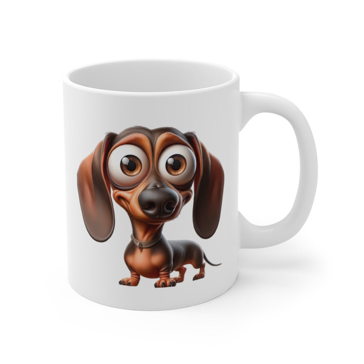 Tasse Chien Teckel Mignon – Mug Cartoon Dachshund Chiot Rigolo Corps Long 325ml