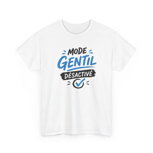 Tee Shirt Homme Mode Gentil Désactivé – T-Shirt Humour Homme Original – Idée Cadeau Homme