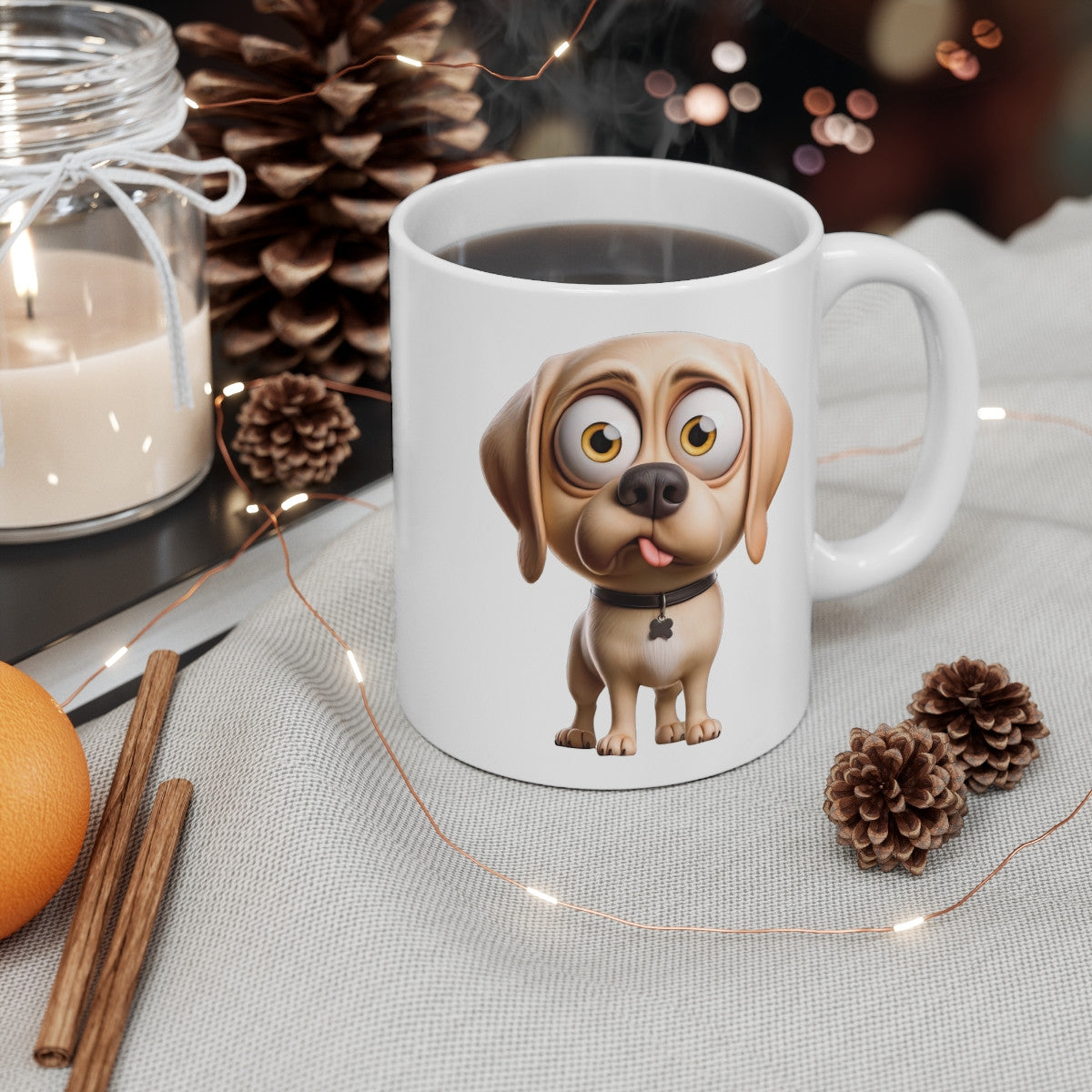 Tasse Labrador Mignon – Mug Chien Labrador Dessin Animé 325ml – Cadeau Fan de Chiens Gentils Idée cadeau pour enfant et adulte