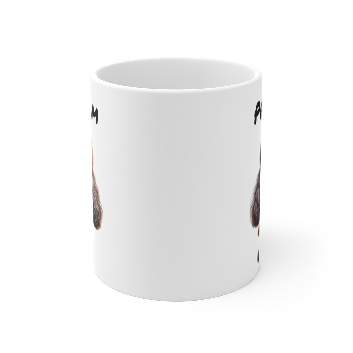 Tasse Caniche Personnalisée avec Prénom – Mug Chien Bouclé Mignon – Idée Cadeau Fan de Chiens