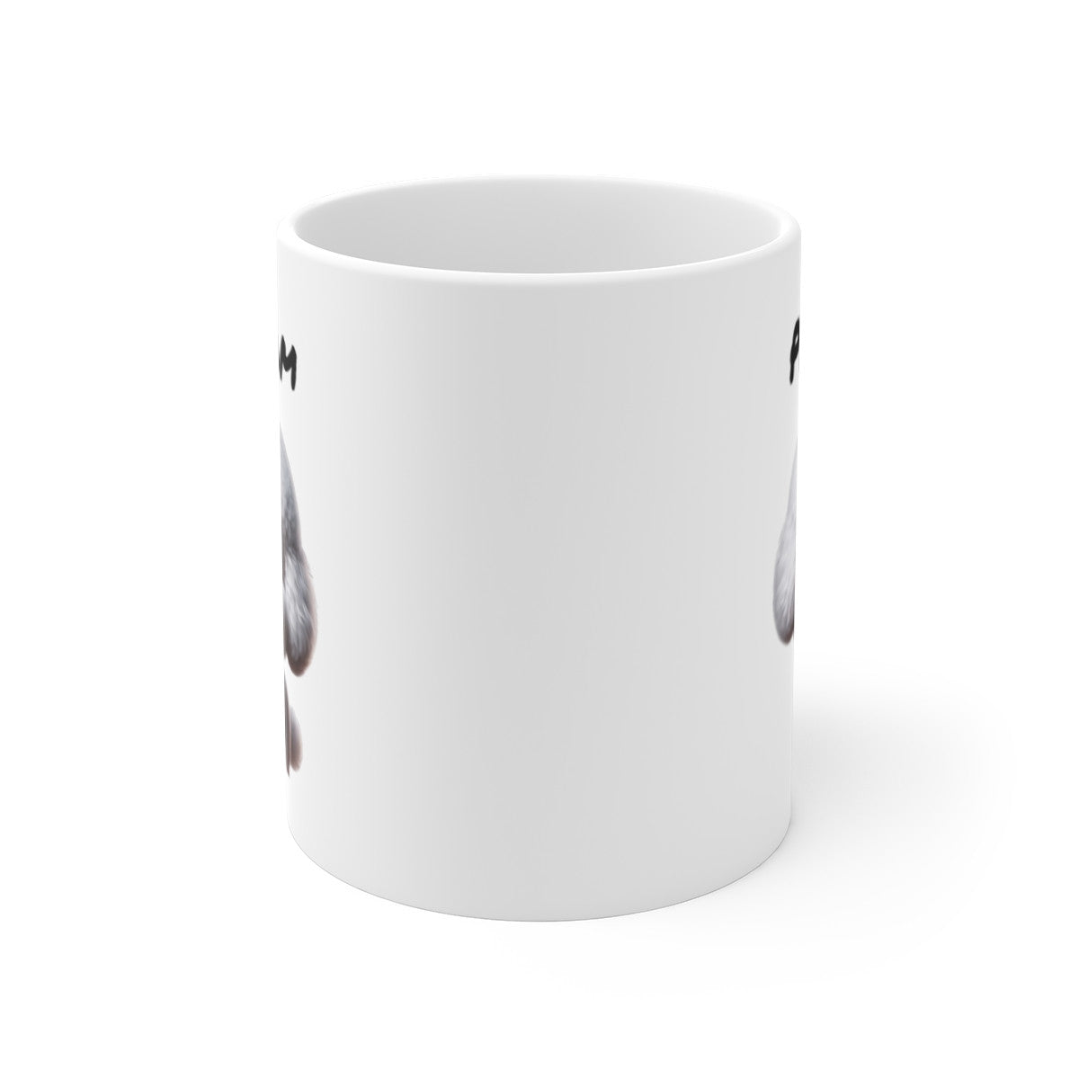 Tasse Caniche Blanc Personnalisée avec Prénom – Mug Chien Bouclé Mignon – Idée Cadeau Amoureux des Chiens