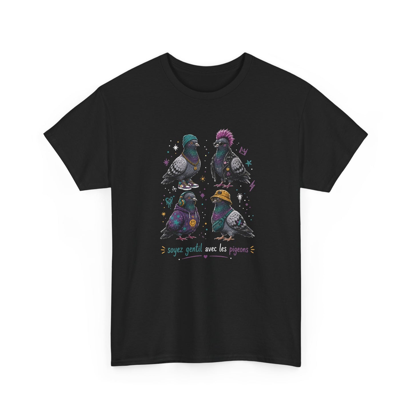 Tee Shirt Homme et Femme Pigeon Humour Oiseau Urbain Streetwear Original Idée Cadeau Amusante