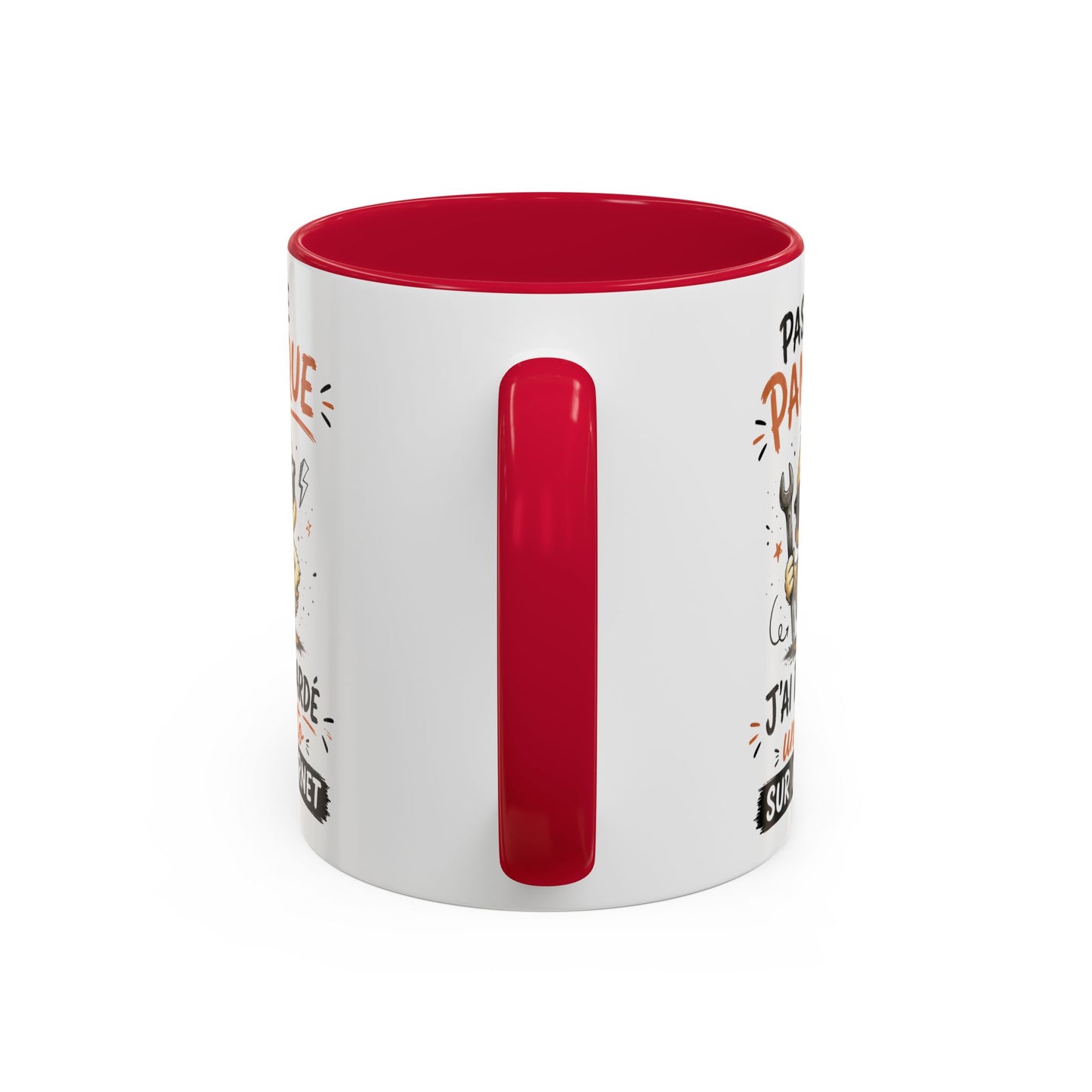 Tasse Humoristique Bricolage – Pas de Panique J’ai Regardé un Tuto sur Internet – Mug Canard Drôle 325ml