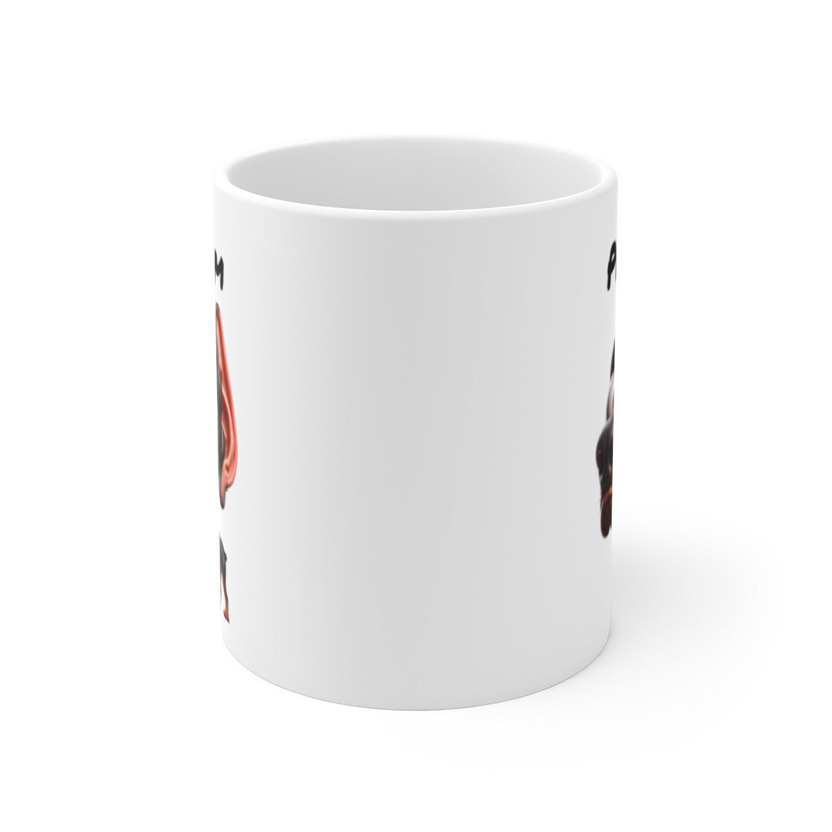 Tasse Doberman Personnalisée avec Prénom – Mug Chien Noir et Feu Cartoon – Idée Cadeau Maître de Dobermann