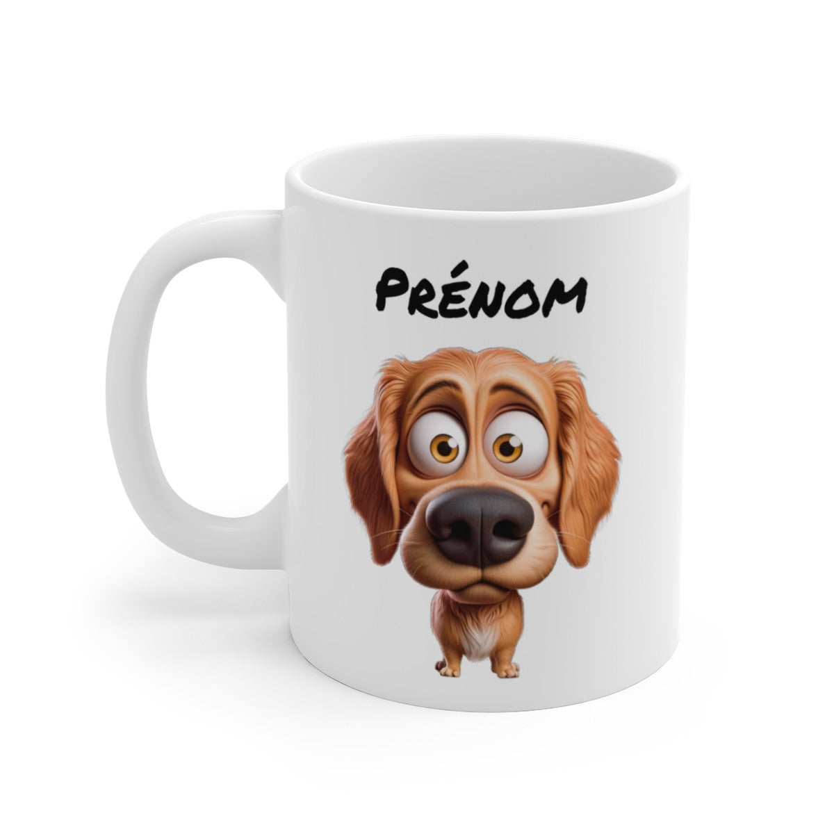 Tasse Golden Retriever Personnalisée avec Prénom – Mug Chien Doré Cartoon – Idée Cadeau Fan de Golden Retriever