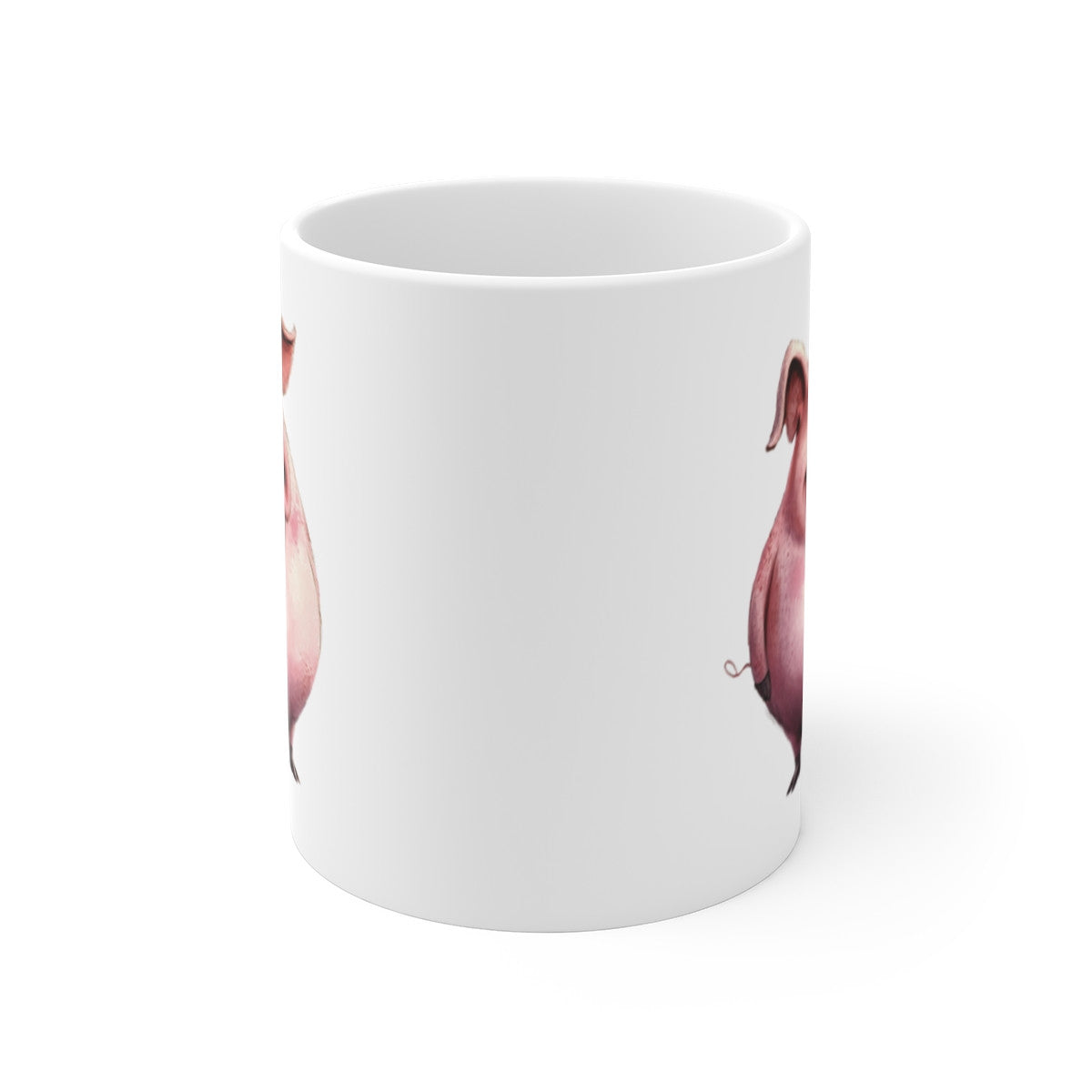Mug Cochon Marrant – Tasse Cartoon Cochon Rose Dodu – Cadeau Rigolo et Tendre