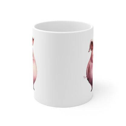 Mug Cochon Marrant – Tasse Cartoon Cochon Rose Dodu – Cadeau Rigolo et Tendre