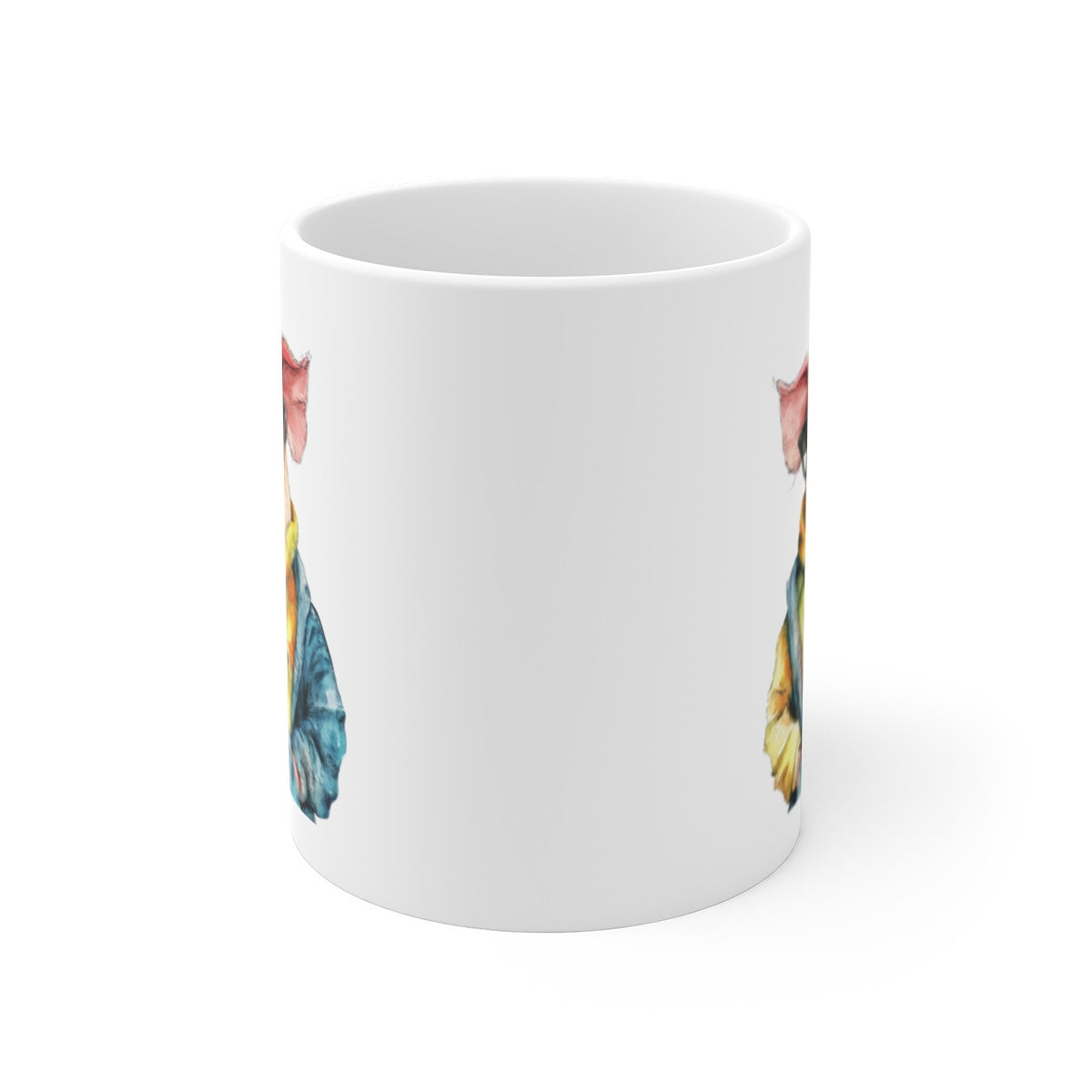 Mug Cochon Hipster – Tasse Style Aquarelle avec Cochon en Sweat à Capuche – Cadeau Original et Tendance