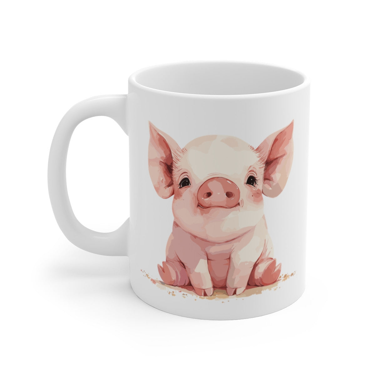 Tasse Cochon Rose Trop Mignon – Mug Bébé Cochon Aquarelle – Cadeau Chaleureux et Tendre