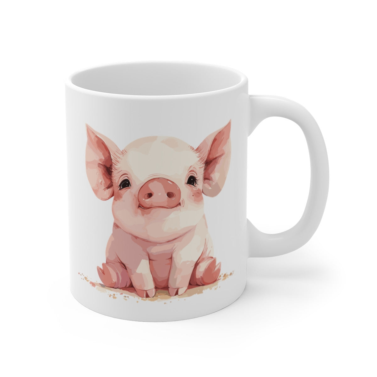 Tasse Cochon Rose Trop Mignon – Mug Bébé Cochon Aquarelle – Cadeau Chaleureux et Tendre