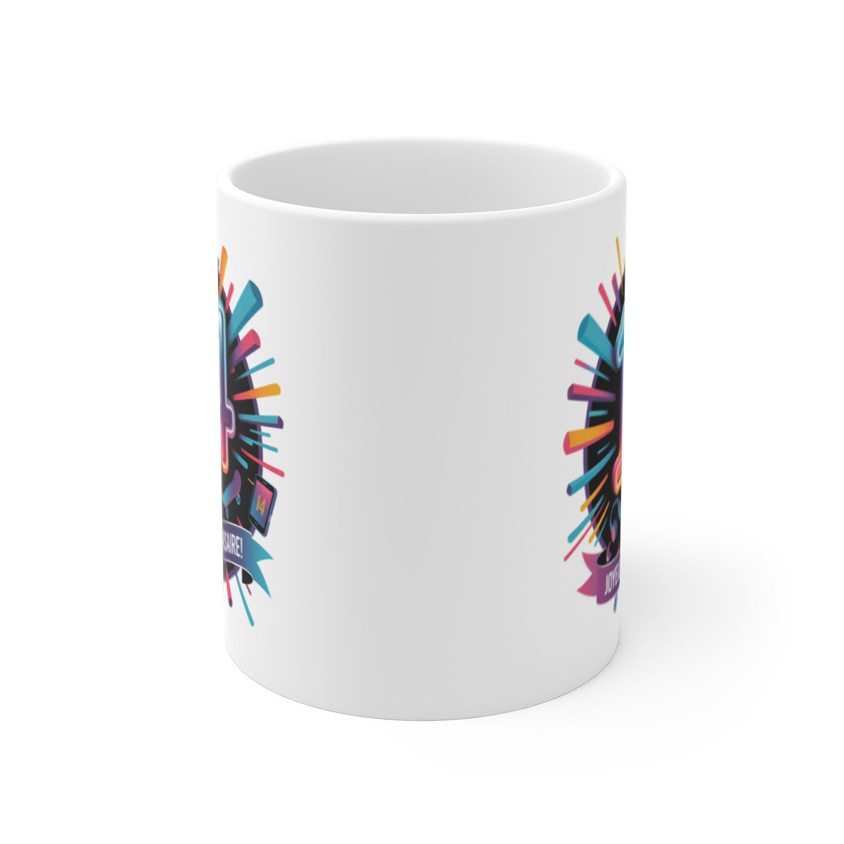 Mug Joyeux Anniversaire 14 Ans – Tasse Ado Cool avec Gâteau, Skate et Casque – Cadeau Fun pour Ado Garçon ou Fille