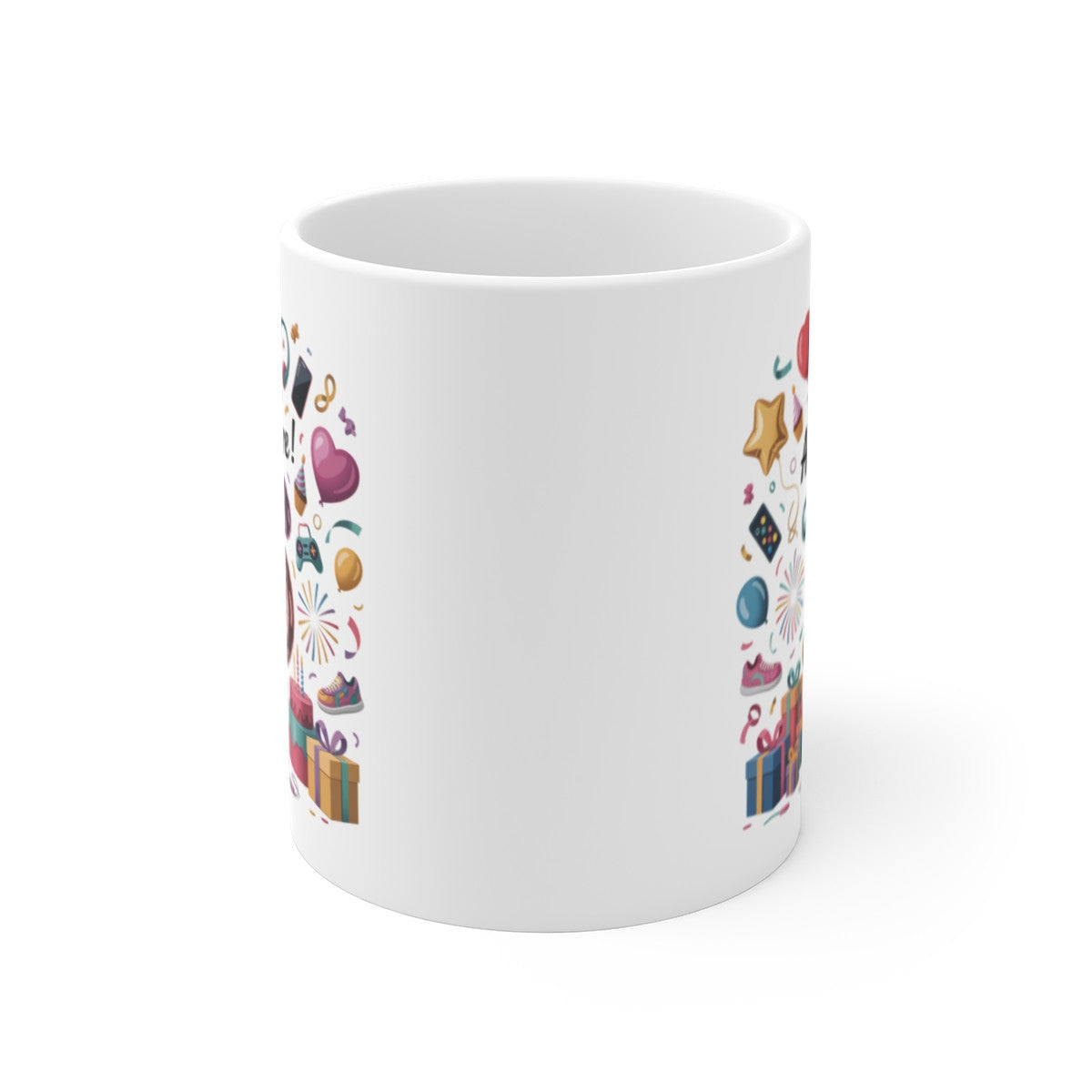 Mug Joyeux 16e Anniversaire – Tasse Ballons & Cadeaux pour Ado – Cadeau Fun et Coloré 16 Ans