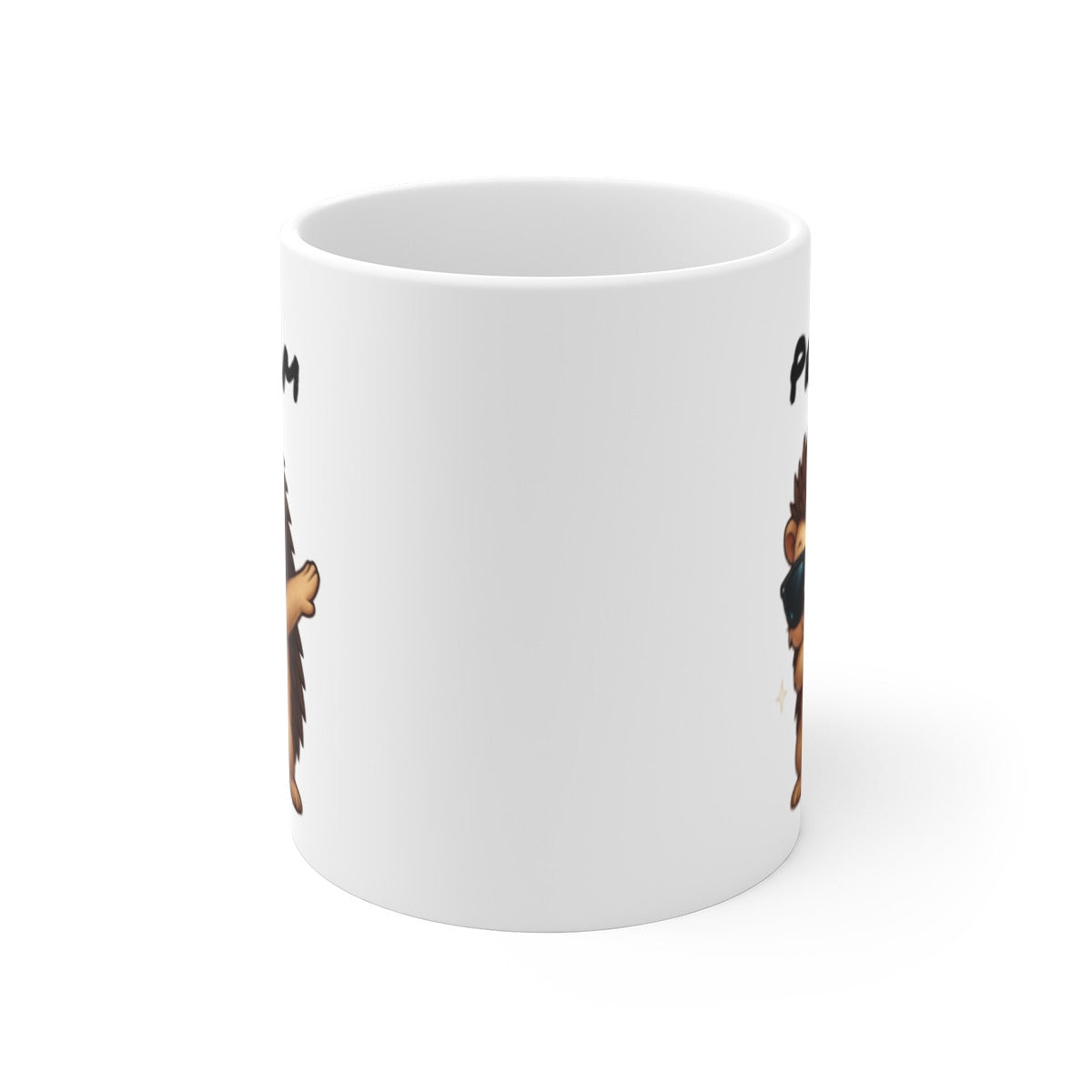 Tasse Personnalisée Hérisson Dab – Mug Prénom Humour Animal Cool Lunettes Cadeau Original 325ml
