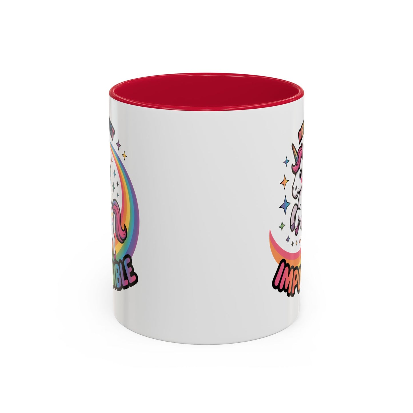 Tasse Licorne Motivation “Rien n’est impossible” – Mug Inspirant Arc-en-ciel Fantaisie – Cadeau Positif